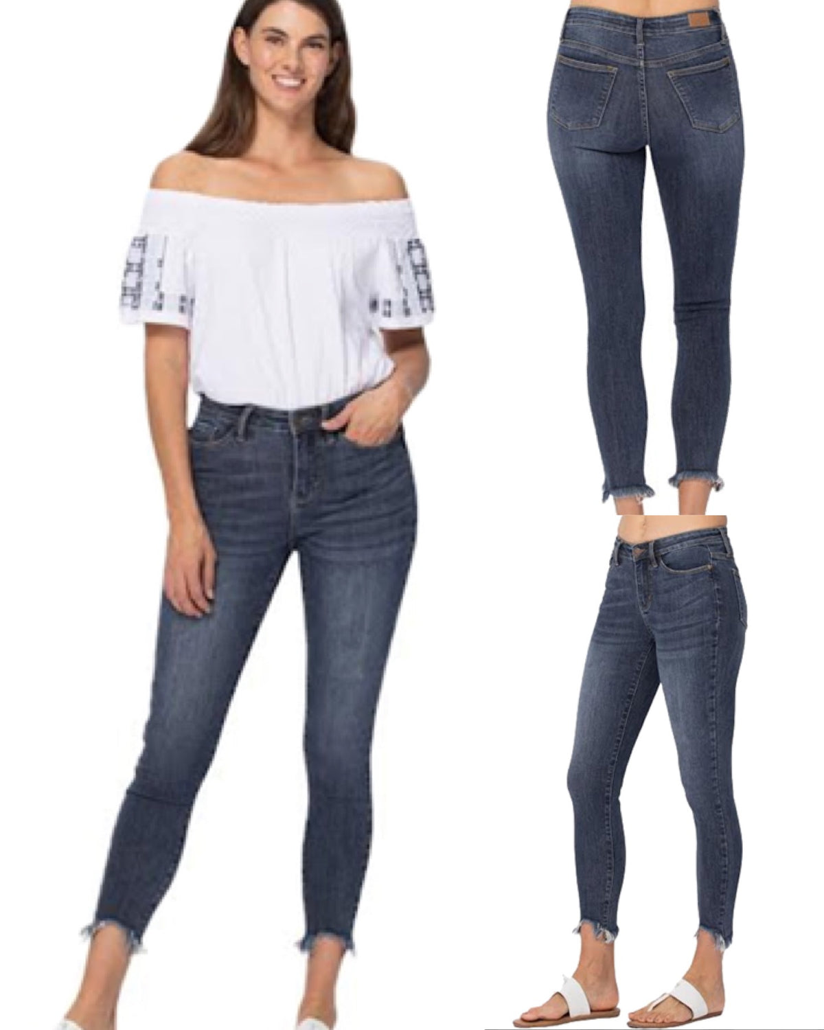Judy Blue Sharkbite Skinny Jeans