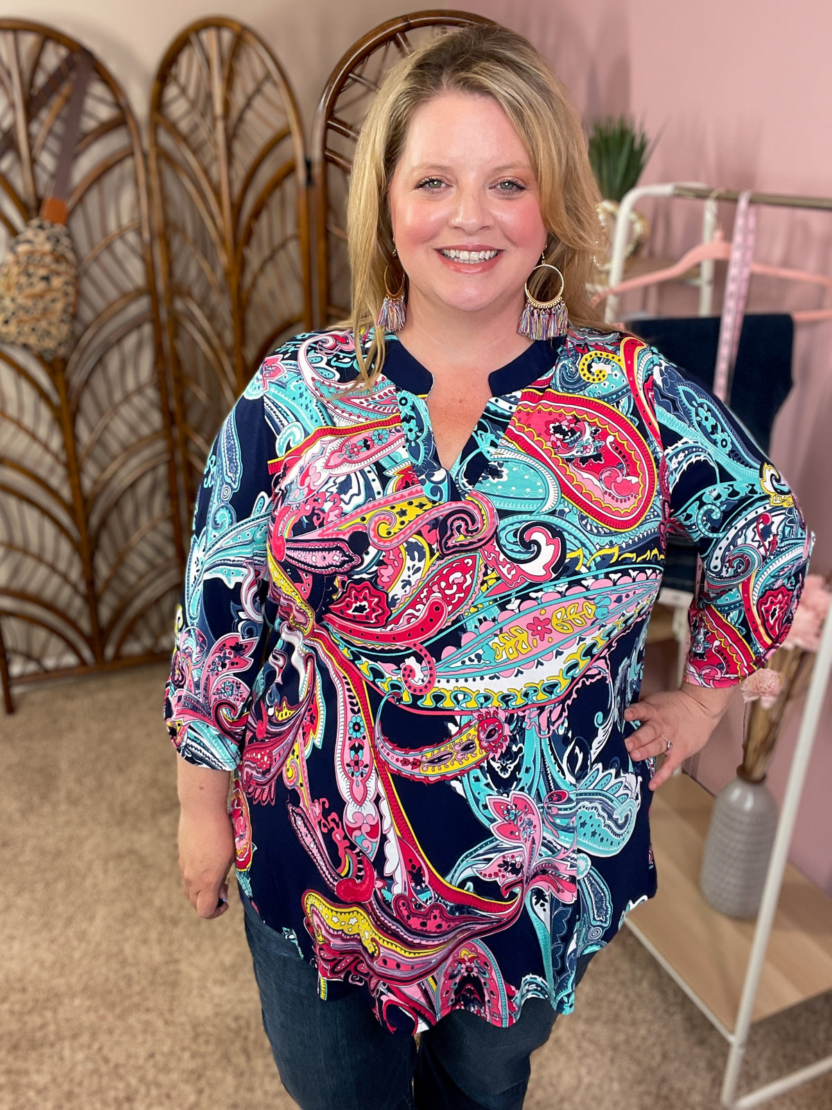 Always a Sure Thing Top - Navy Mix