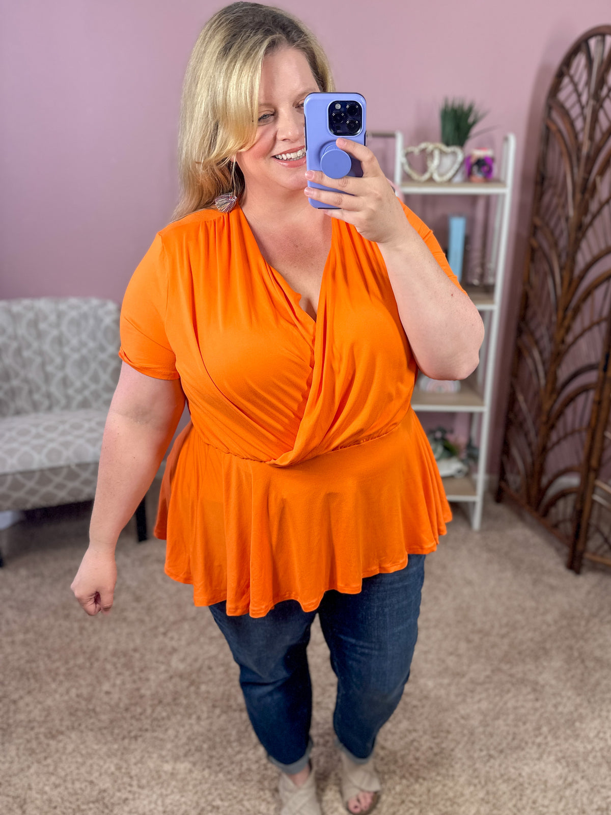 Wrapped Up Inside Top - Vols Orange