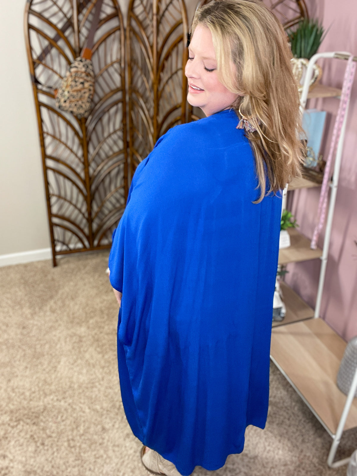 Greatest Lengths Maxi Kimono - Blue