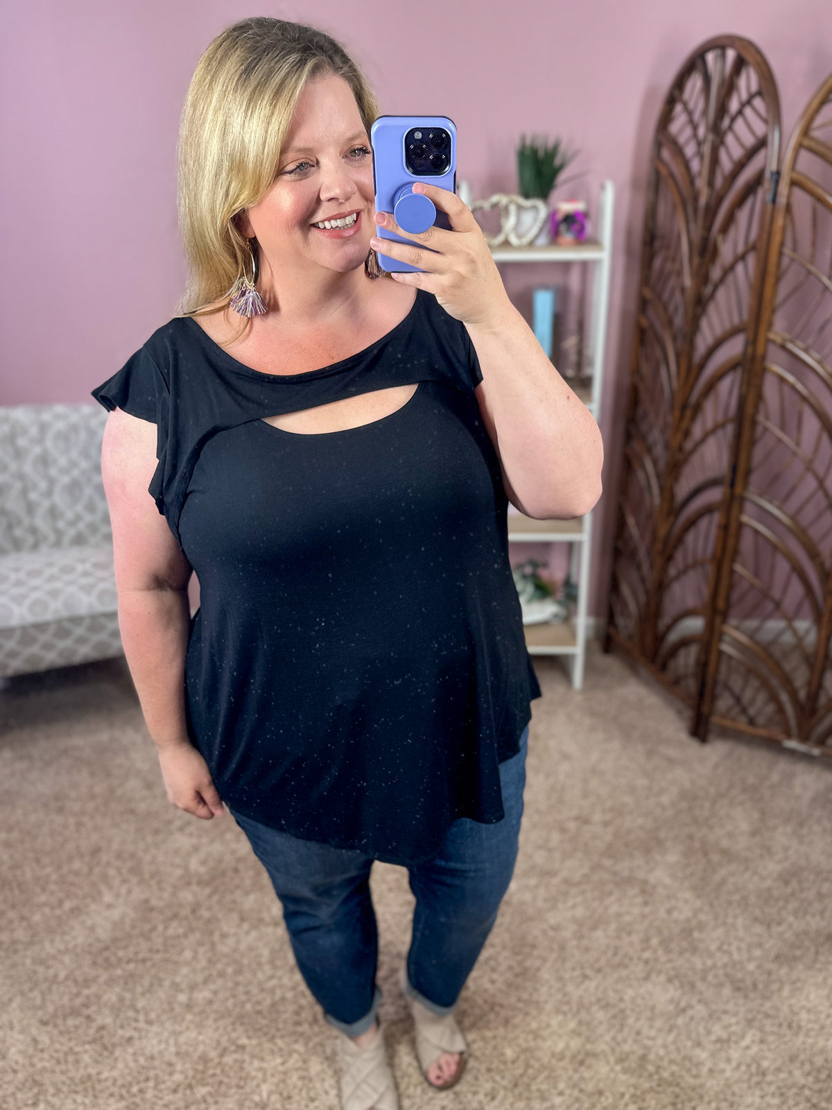 Casual Flirt Top - Black