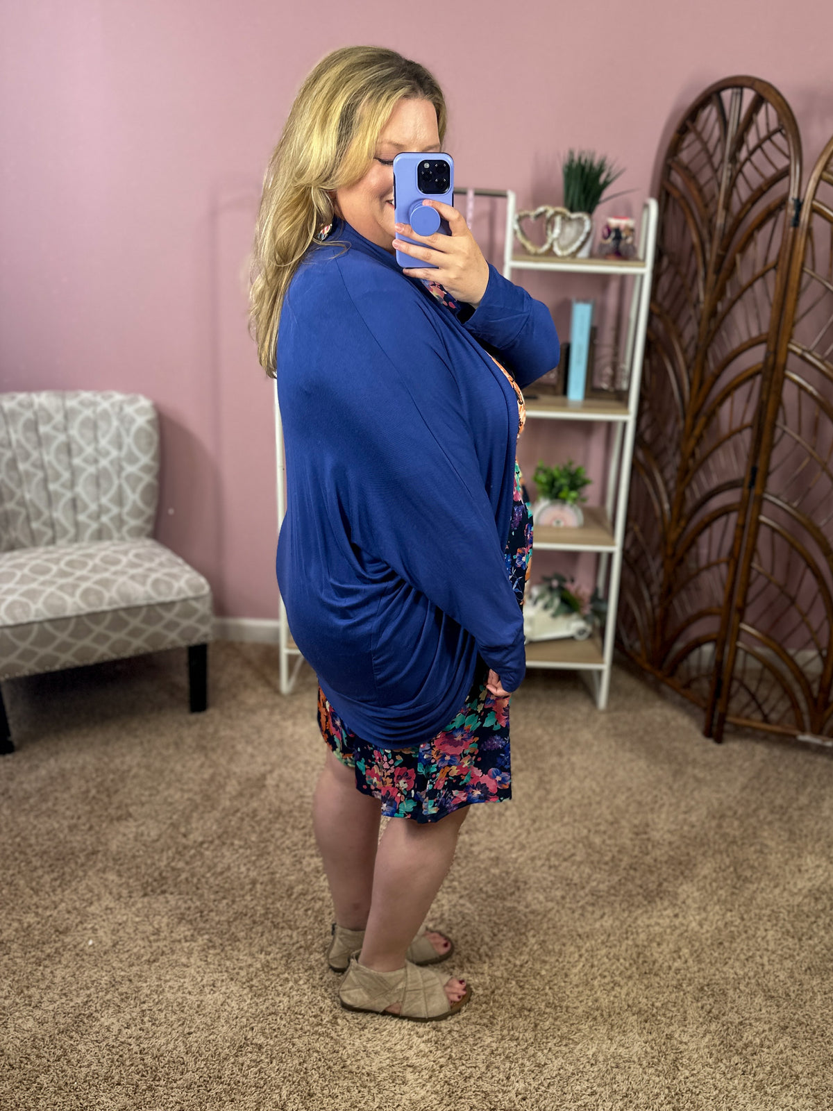 Missing You Cocoon Cardigan - Indigo