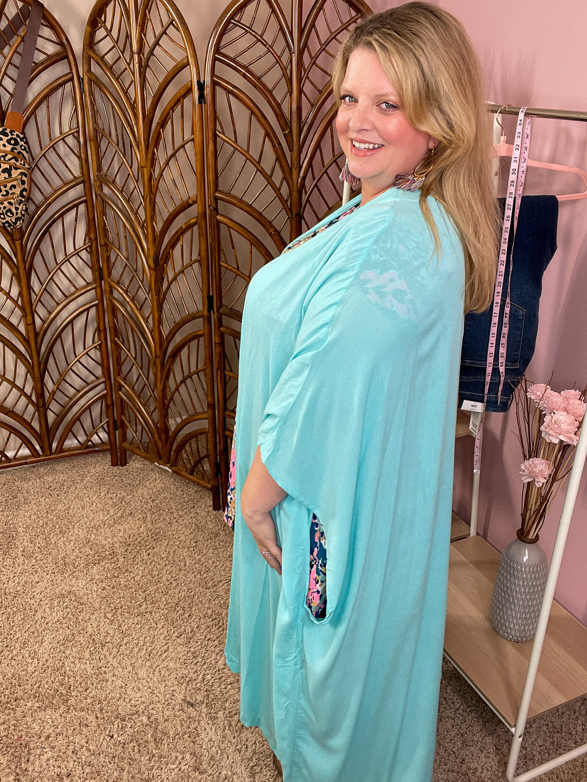 Greatest Lengths Maxi Kimono - Icy Blue