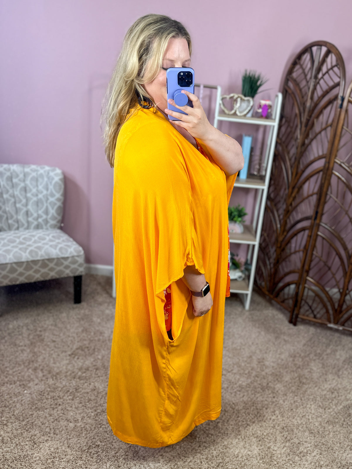 Greatest Lengths Maxi Kimono - Marigold