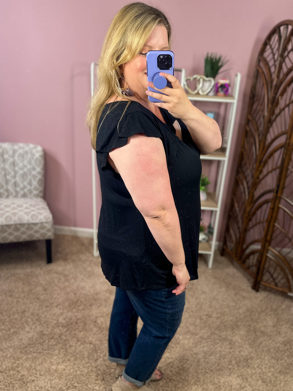 Casual Flirt Top - Black