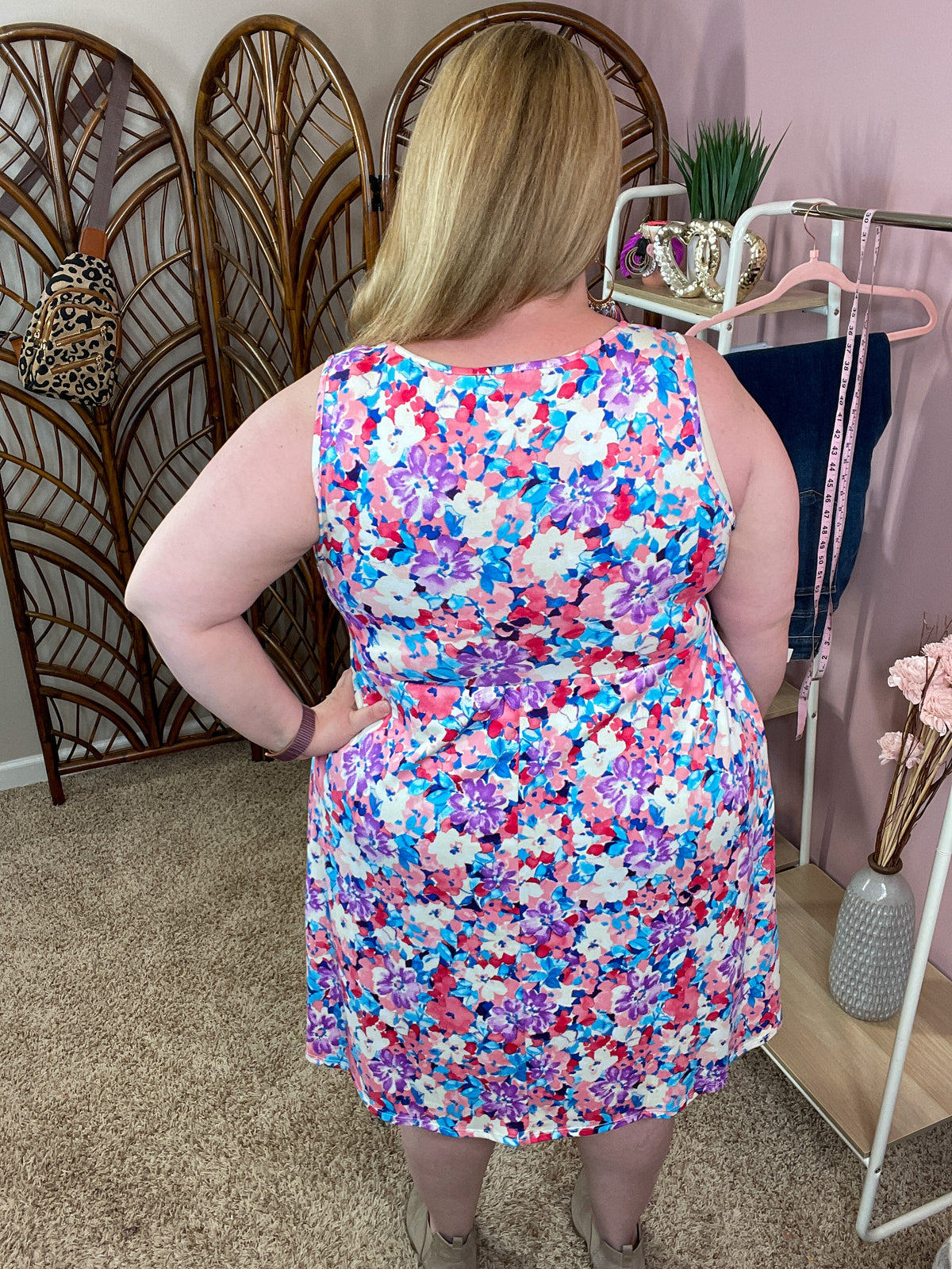 State of Grace Sleeveless Dress w/Pockets - Summer Florals
