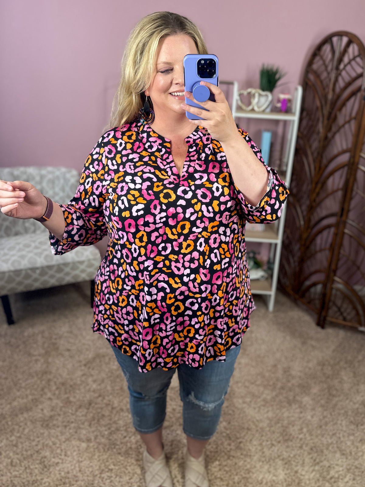 Always a Sure Thing Top - Neon Animal Print