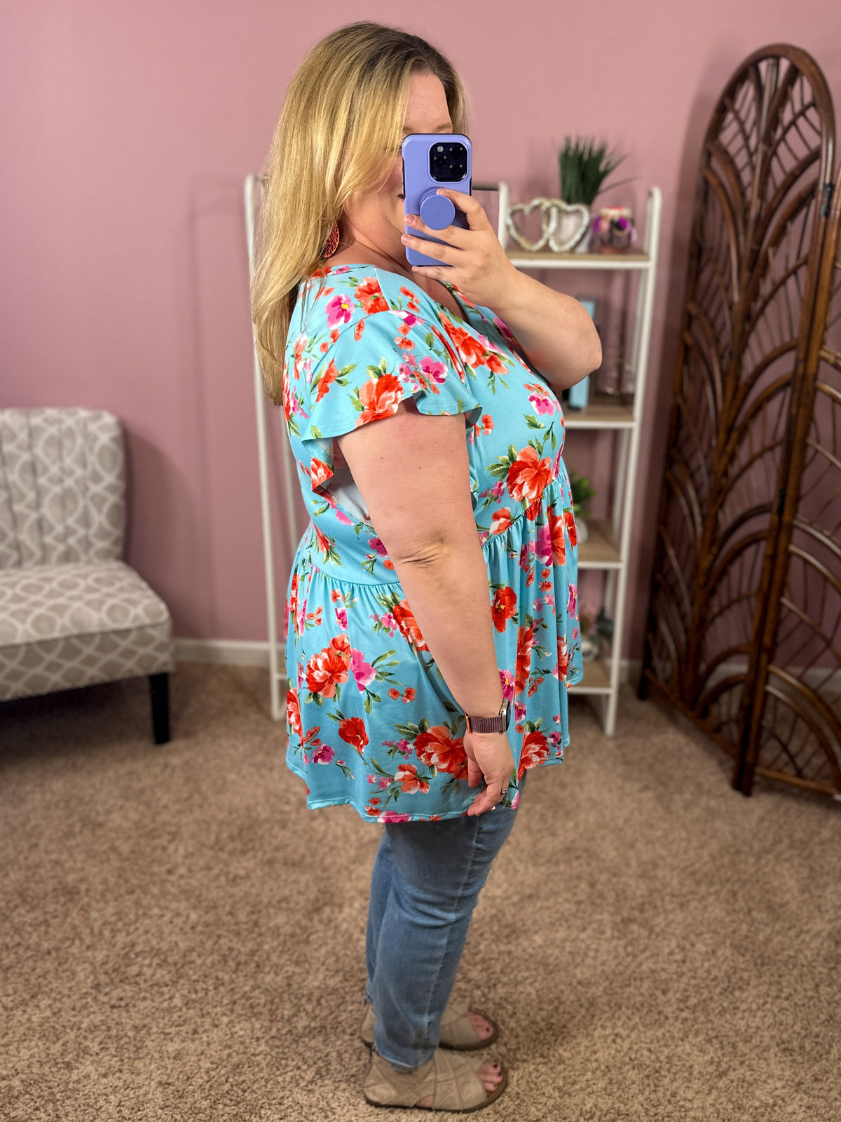Have it My Way Babydoll Top - Aqua