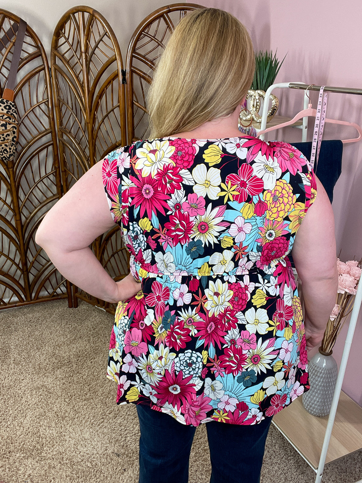 Just in Time Babydoll Top - Magenta