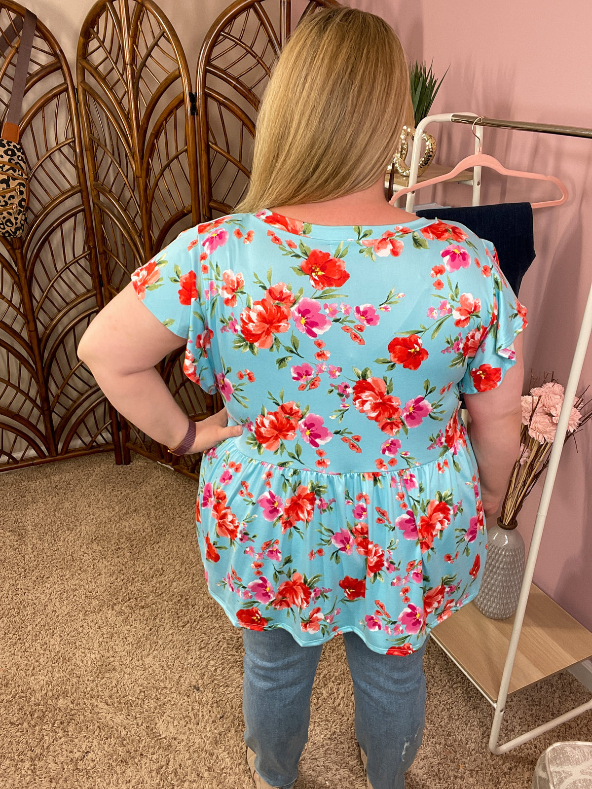 Have it My Way Babydoll Top - Aqua