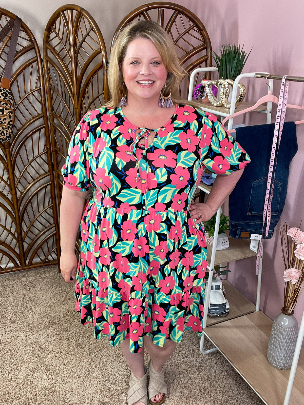 Find the Real Thing Tiered Dress - Tropical Floral