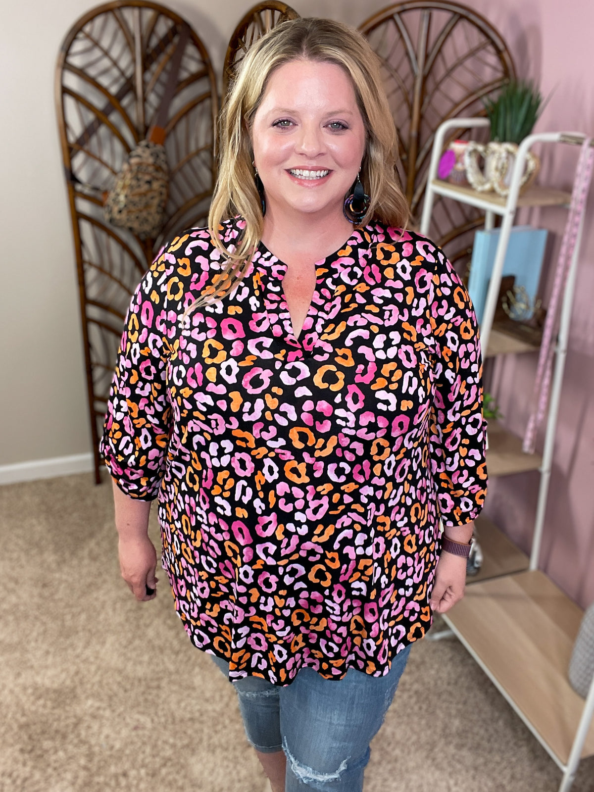Always a Sure Thing Top - Neon Animal Print