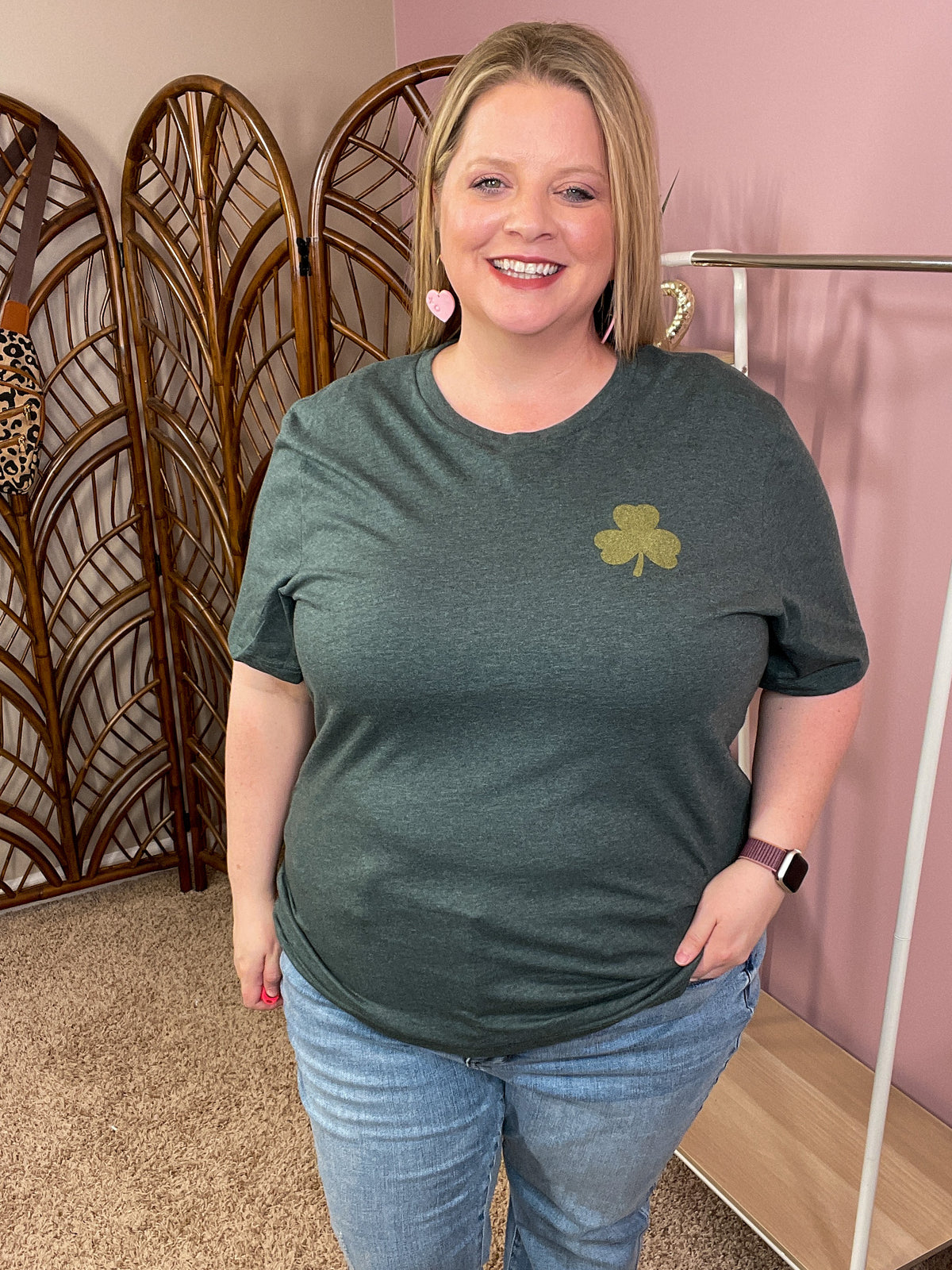 Here to Party Shamrock Graphic Tee