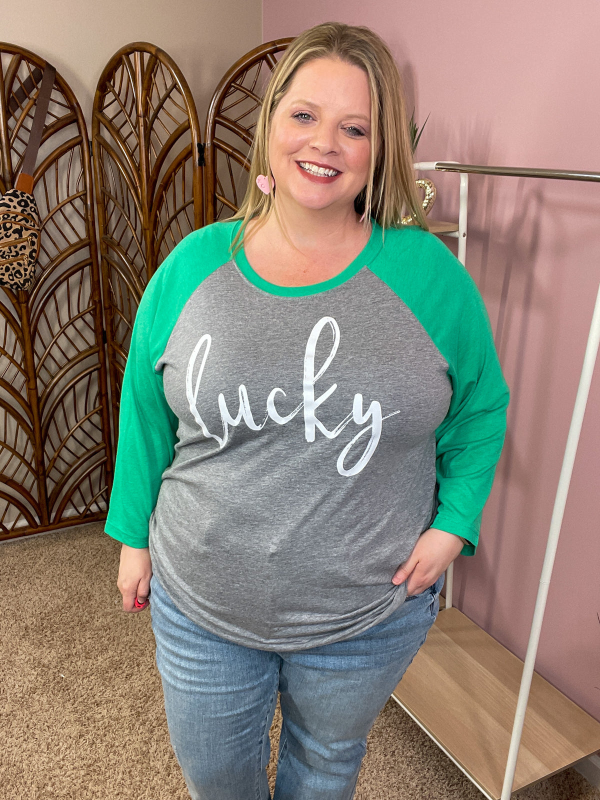 Lucky Raglan Graphic Tee