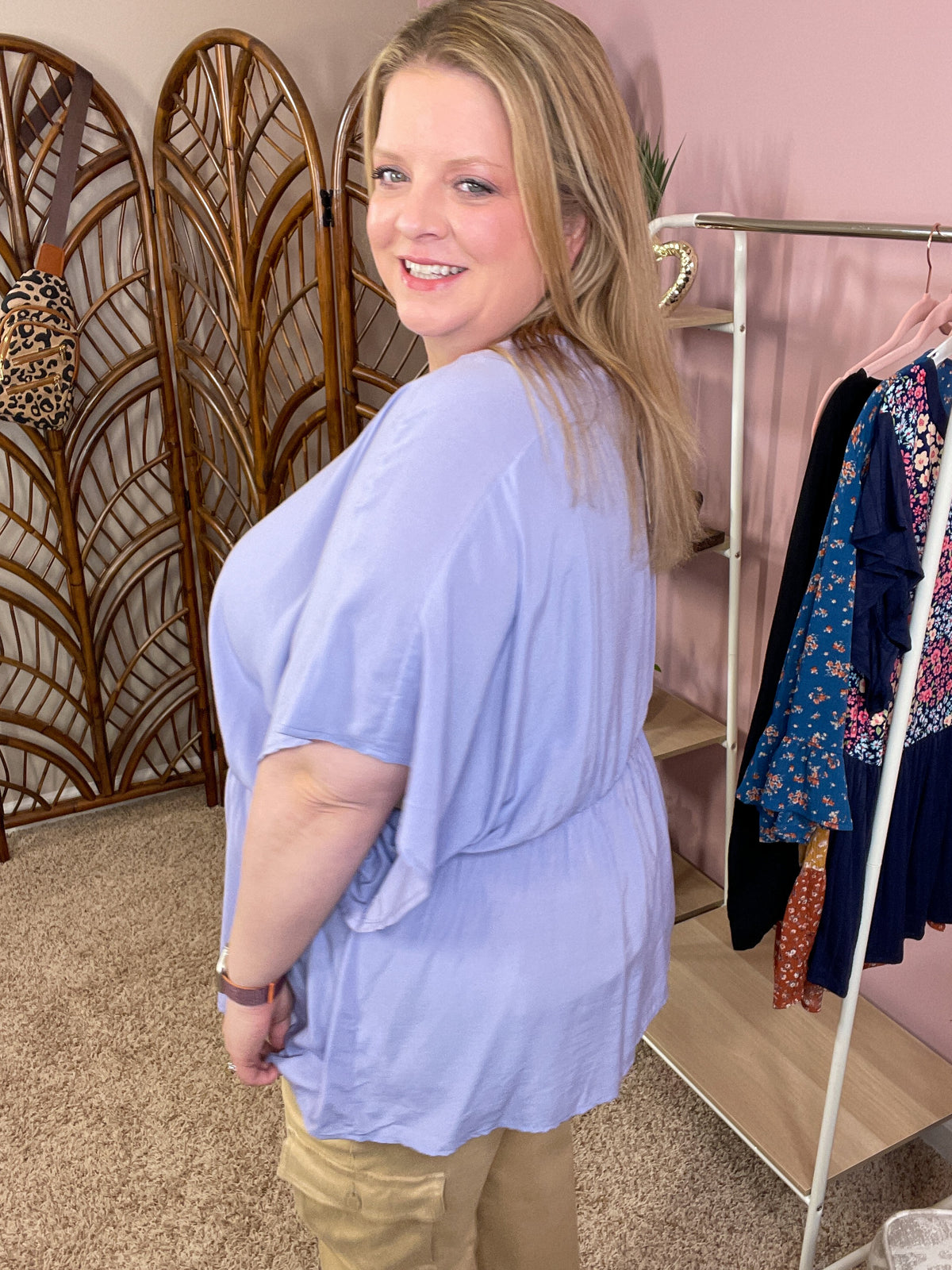 Hear All About It Peplum Top - Soft Lavender
