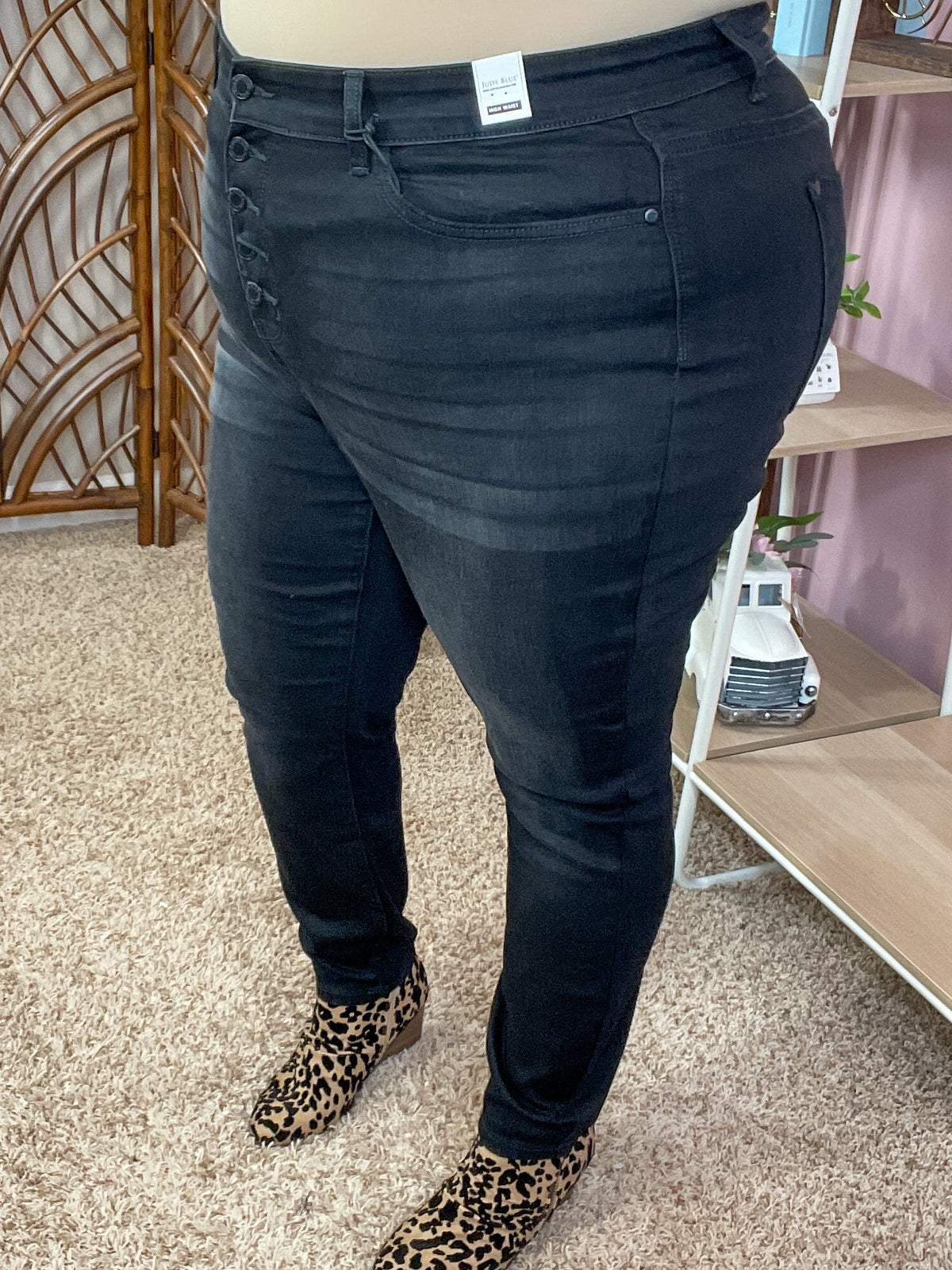 All Buttoned Up Jeans - Judy Blue - Grated Black