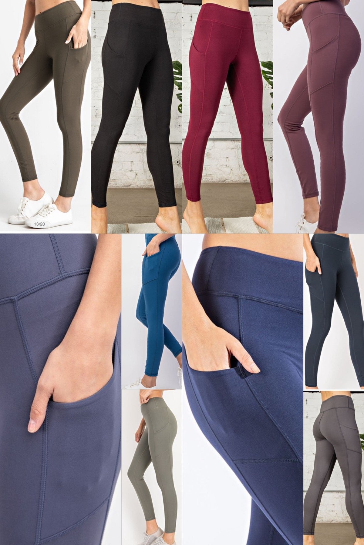 New Obsession High Waisted Full Length Yoga Leggings w/Side Pockets - October Restock!