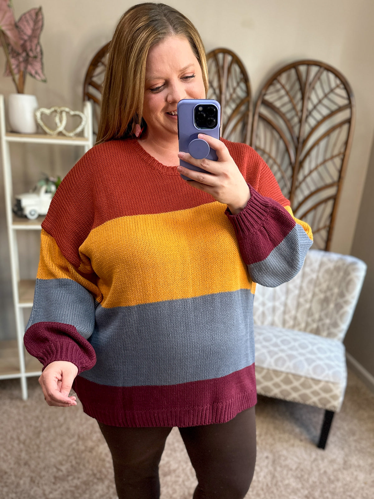 Bring It Home Colorblock Sweater