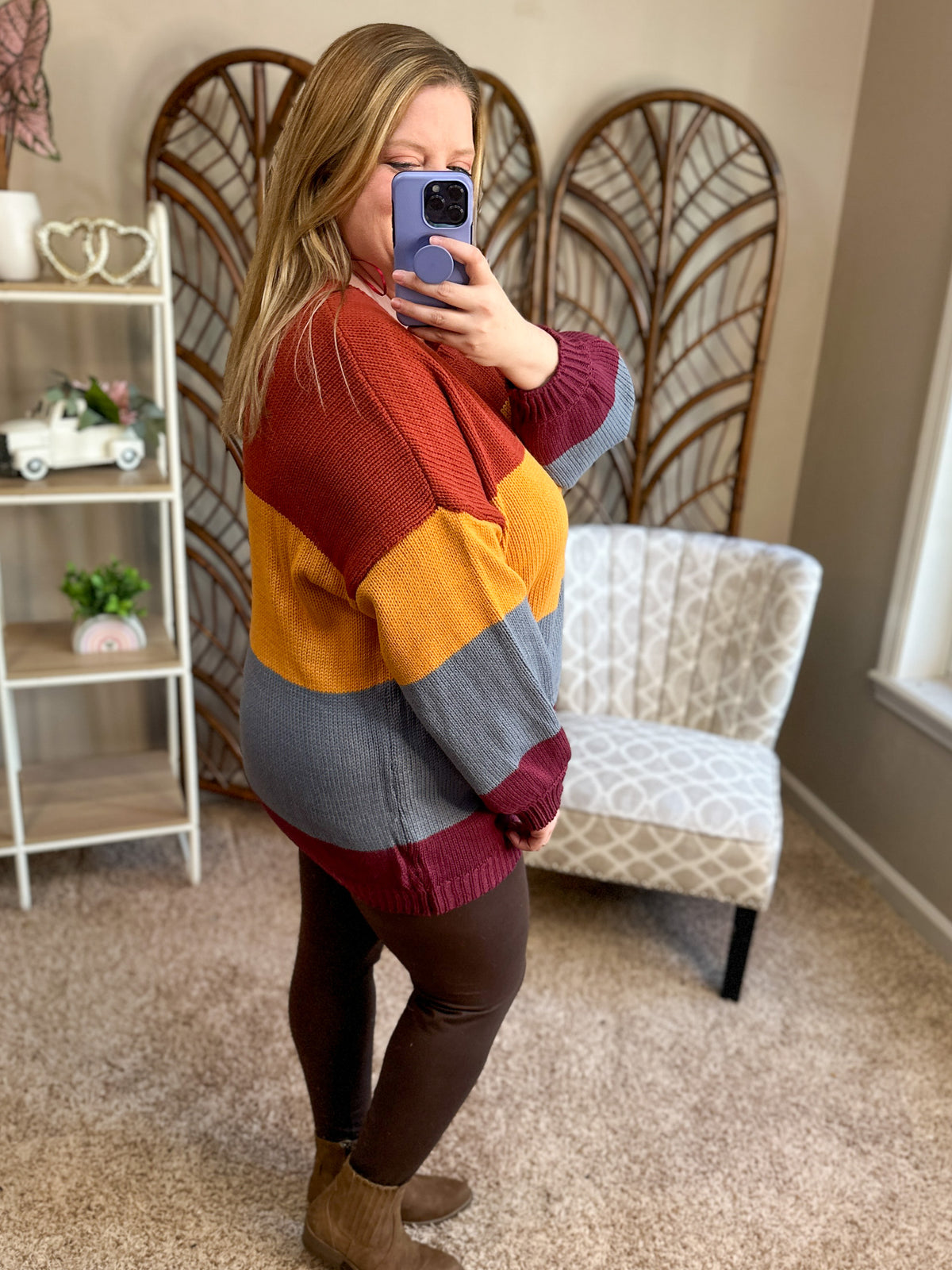 Bring It Home Colorblock Sweater