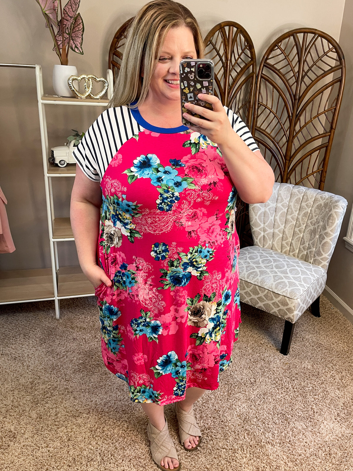 Only in a Dream Tunic Dress w/Pockets - Pink