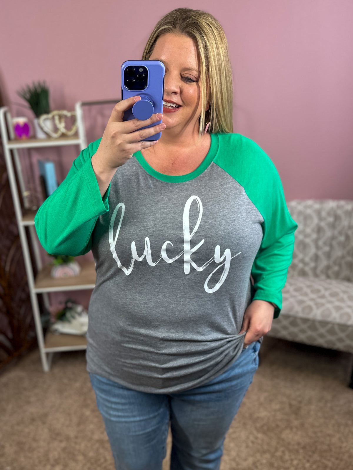 Lucky Raglan Graphic Tee