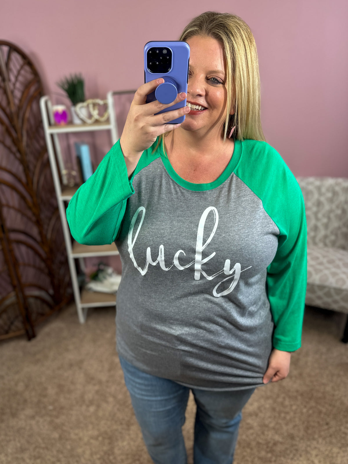Lucky Raglan Graphic Tee