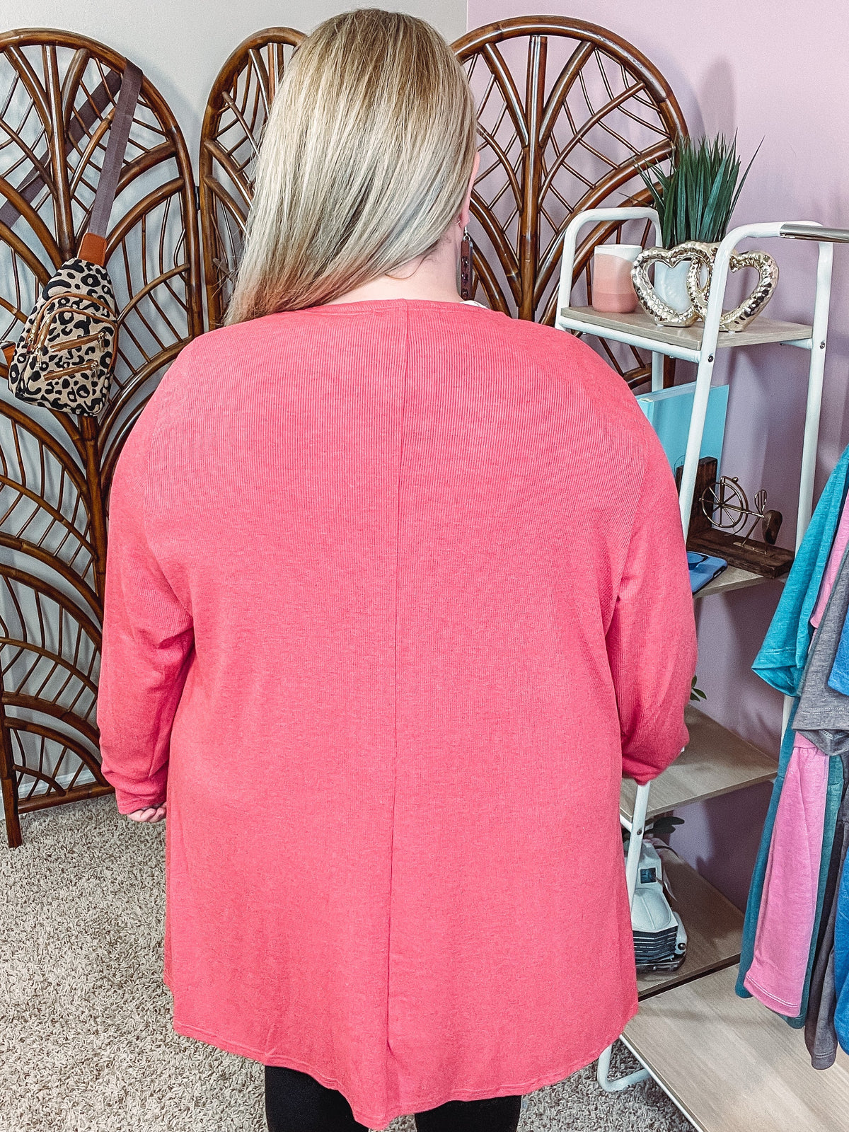 Time to Go Pocket Cardigan - Washed Out Red
