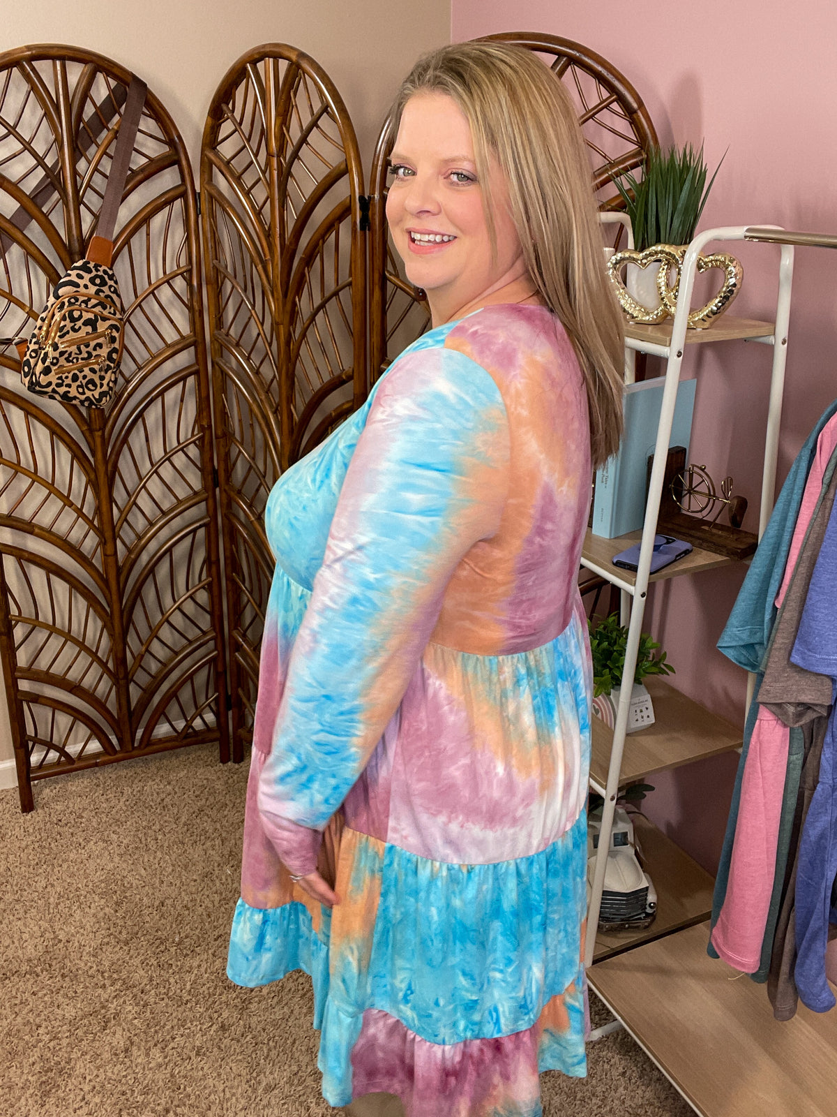 Colors of the Sky Tiered Dress - Tie Dye