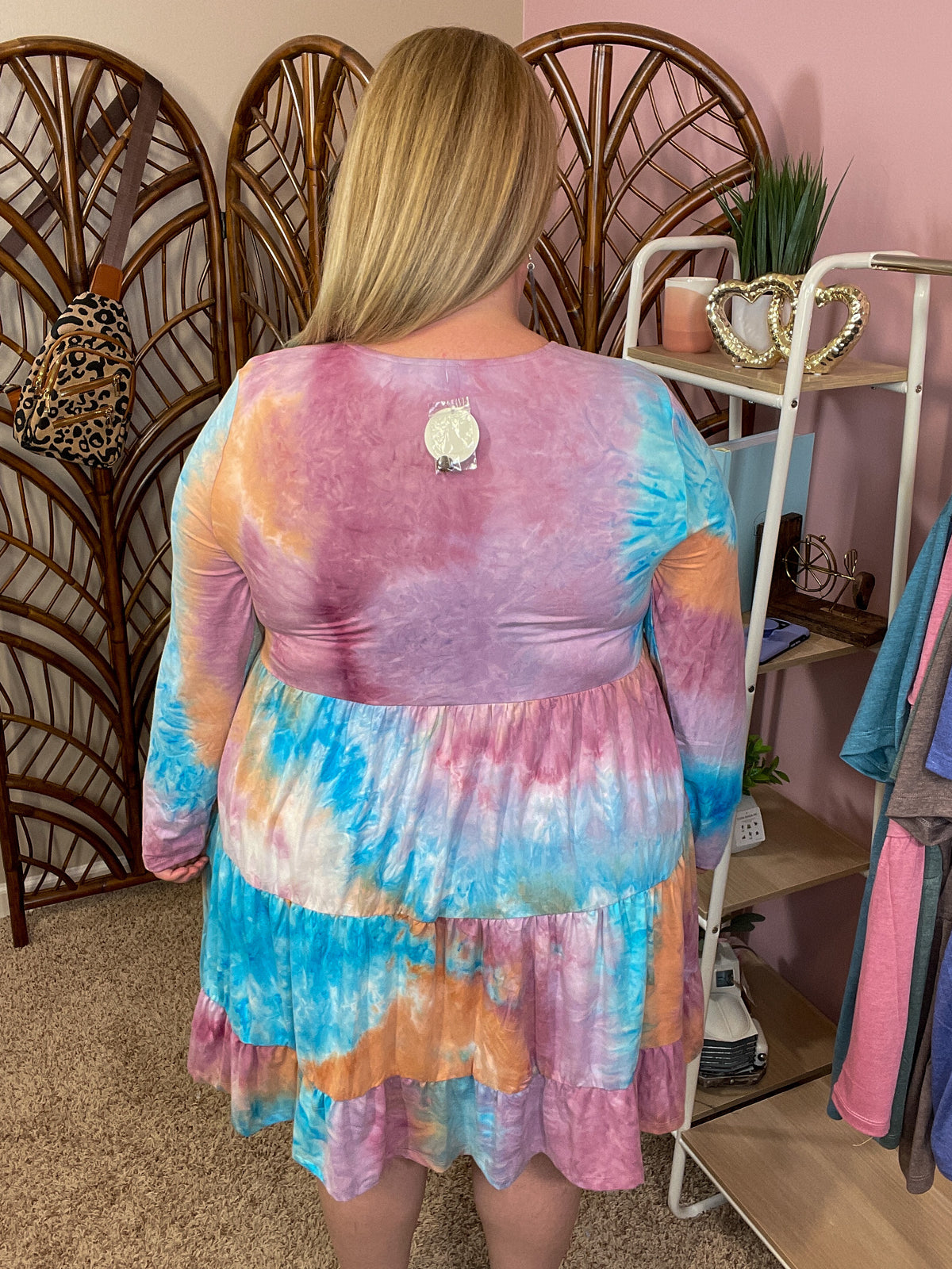 Colors of the Sky Tiered Dress - Tie Dye