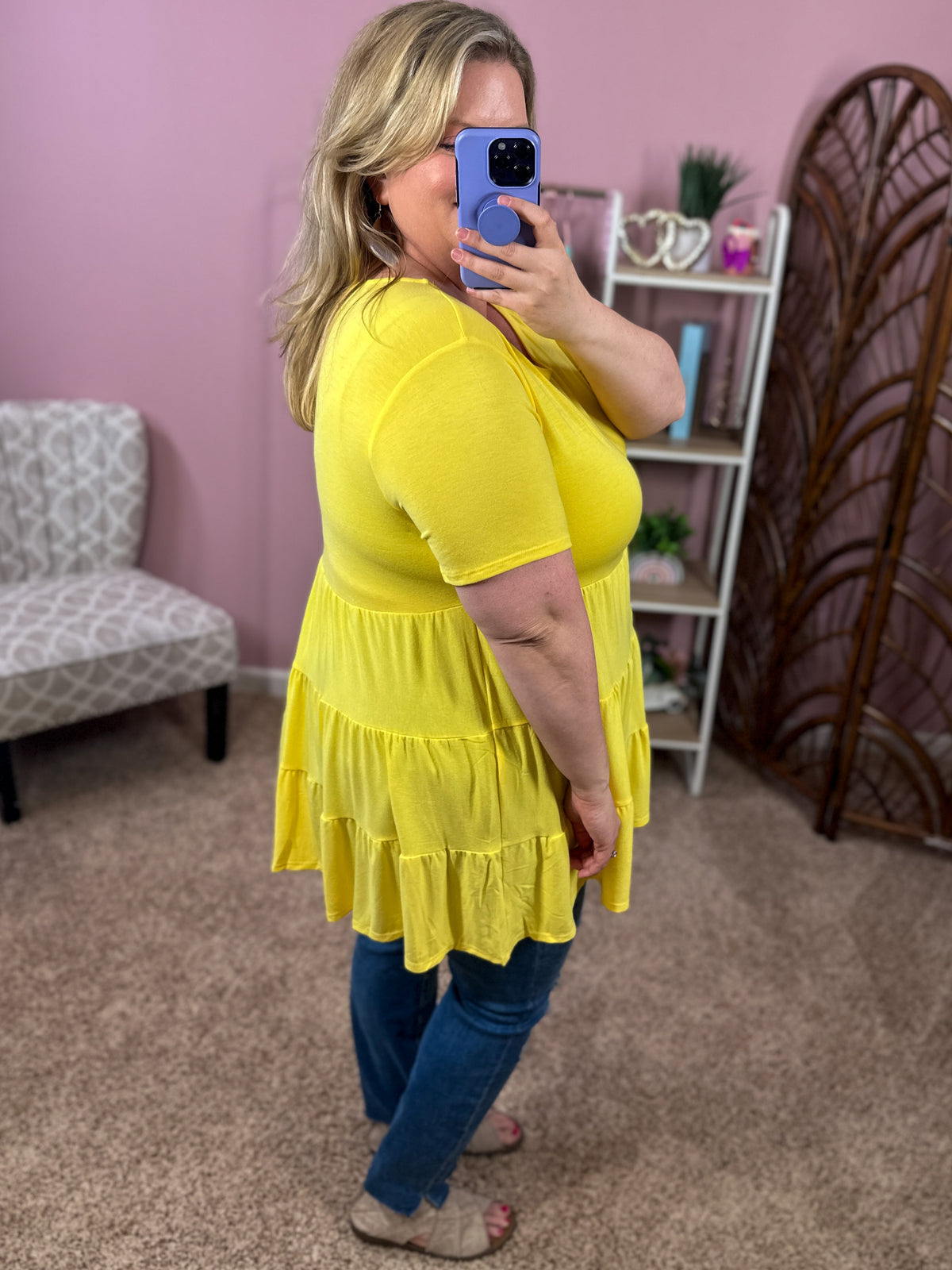 Summer Classics Tiered Top - Yellow