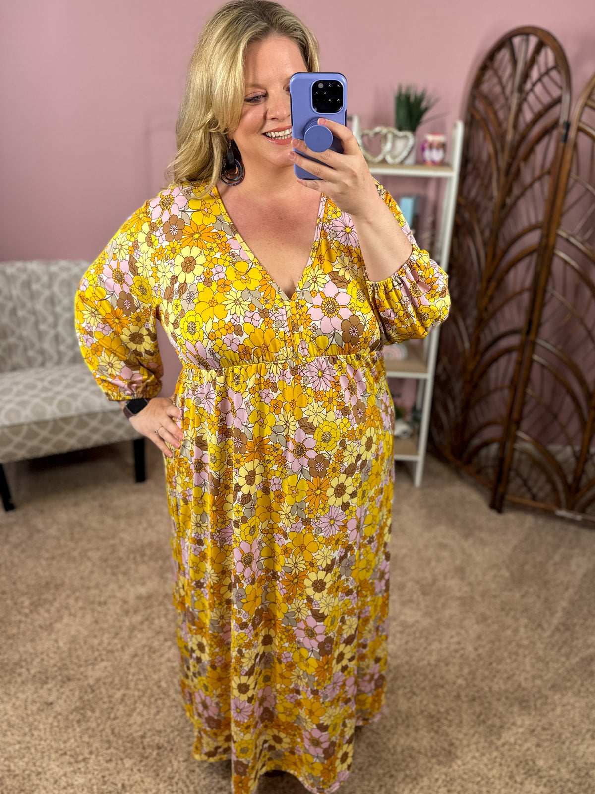 Well Hello Sunshine Maxi Dress - Happy Floral