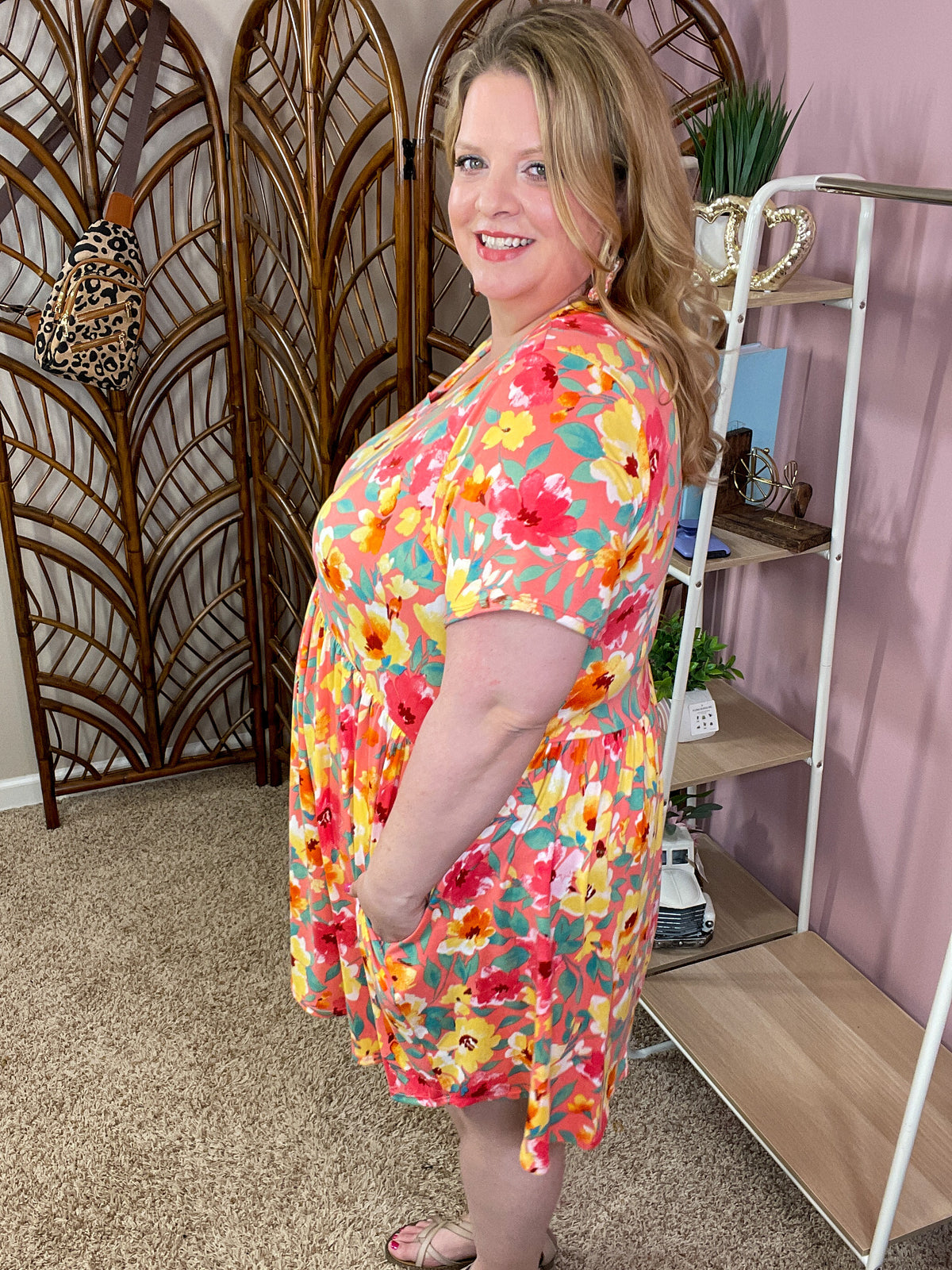 Keep Your Promise Babydoll Dress - Coral