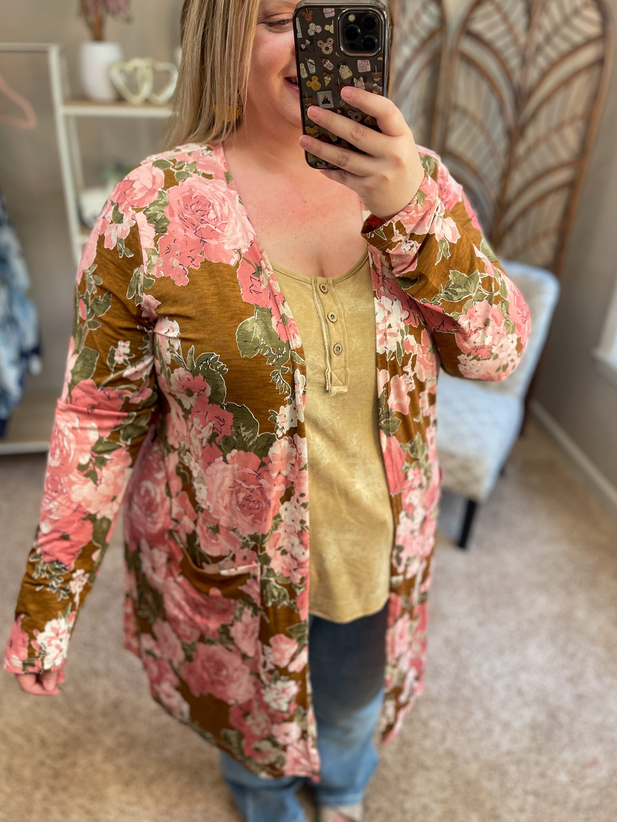 Must Keep Going Cardigan - Rusty Floral
