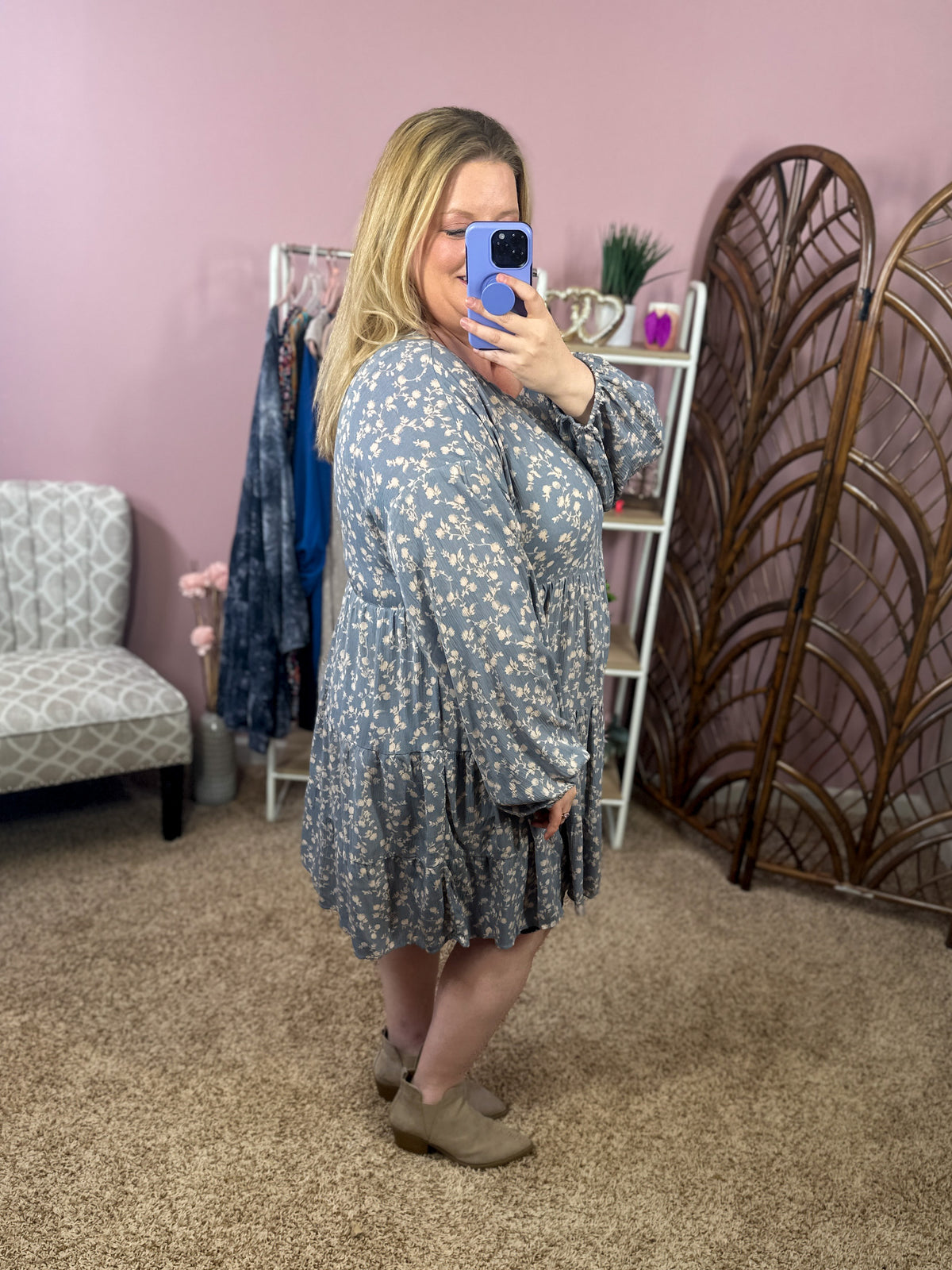 Night to Remember Dress - Cement Blue