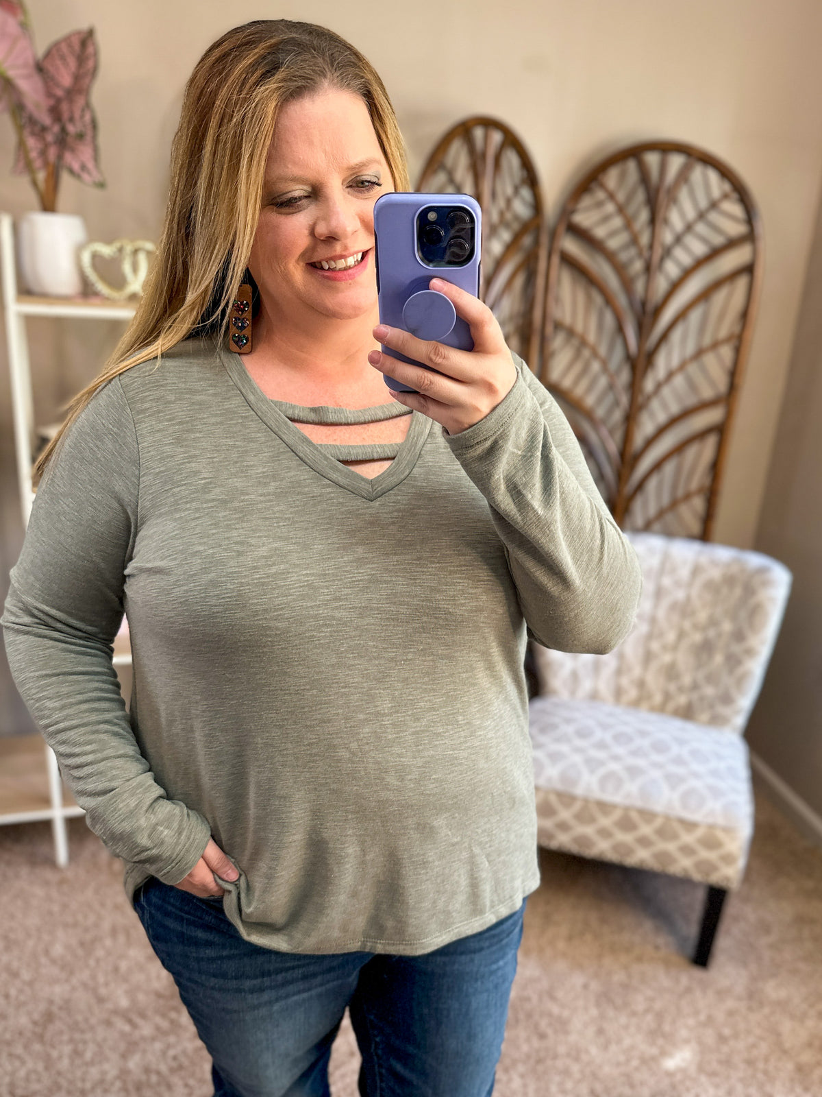 Quick to Judge Strappy Top - Light Olive