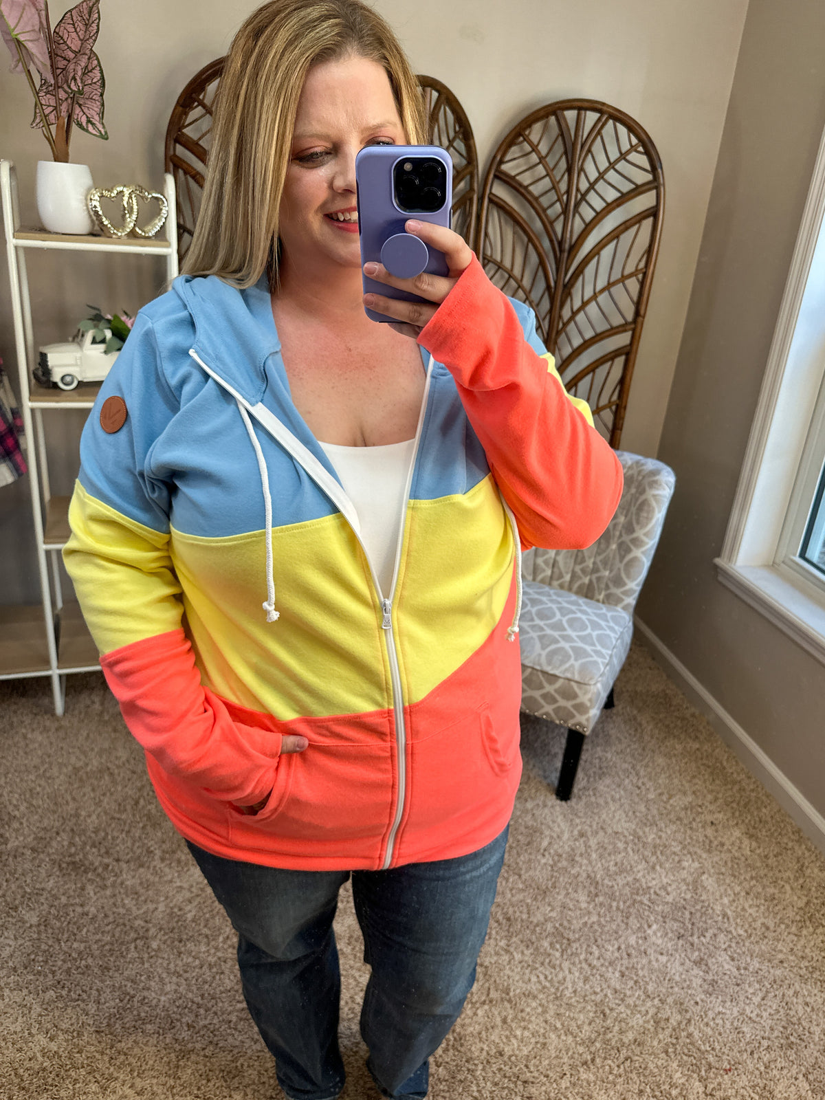 Nothing in My Way Fullzip Colorblock Hoodie