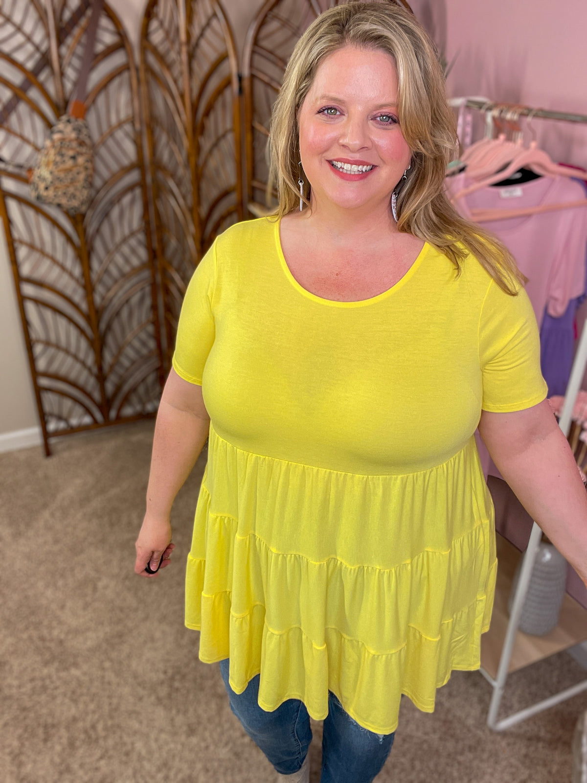 Summer Classics Tiered Top - Yellow