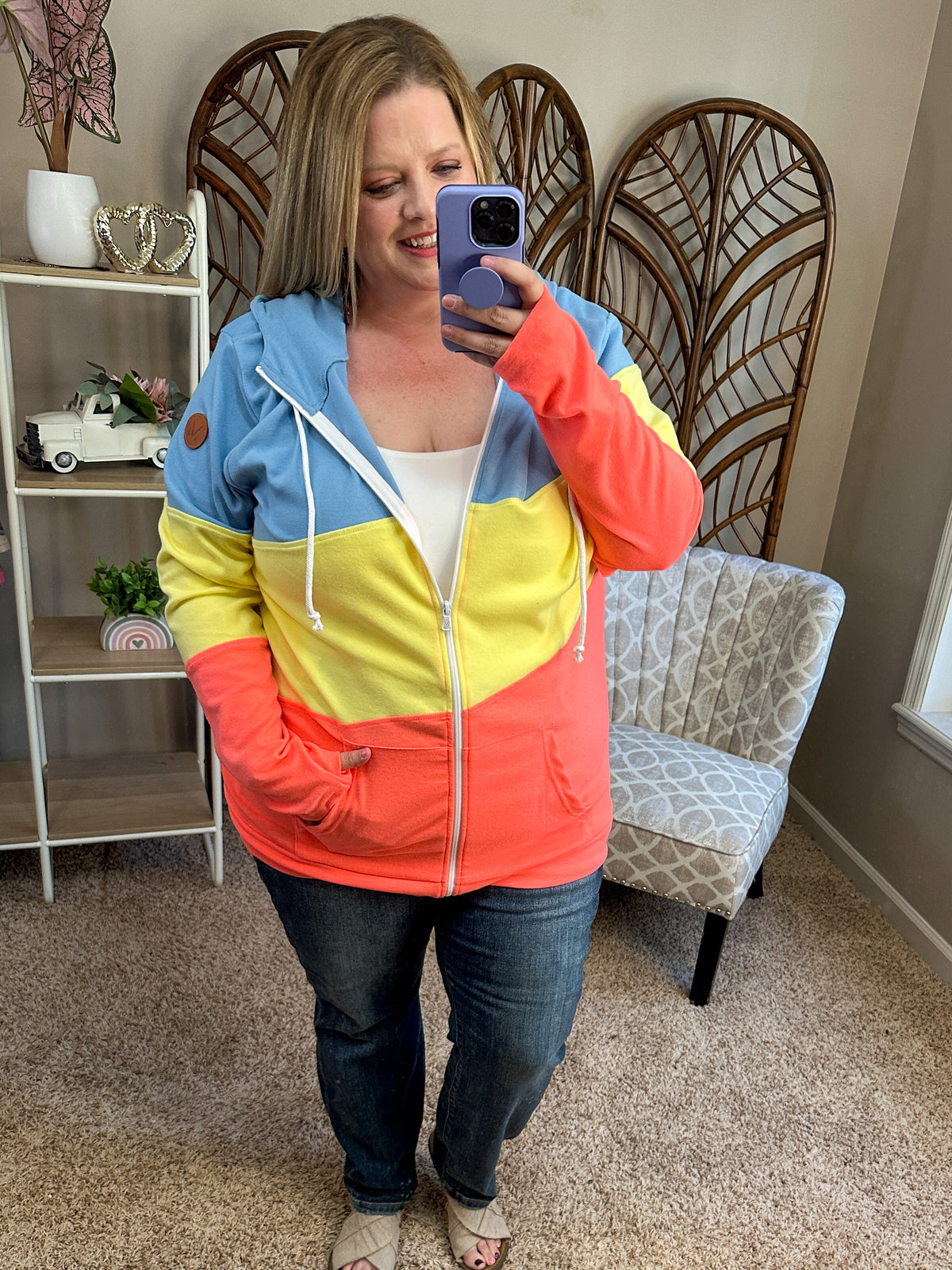 Nothing in My Way Fullzip Colorblock Hoodie