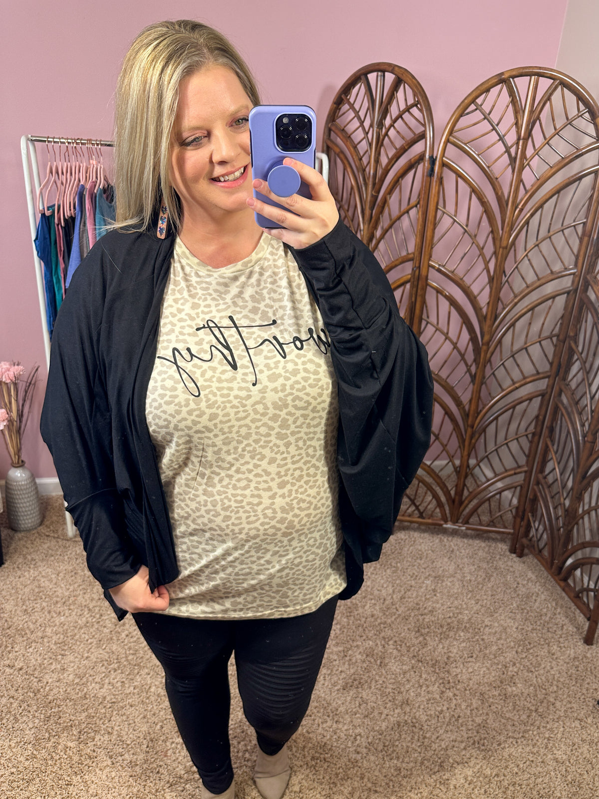 Extra Coverage Cocoon Cardigan - Black