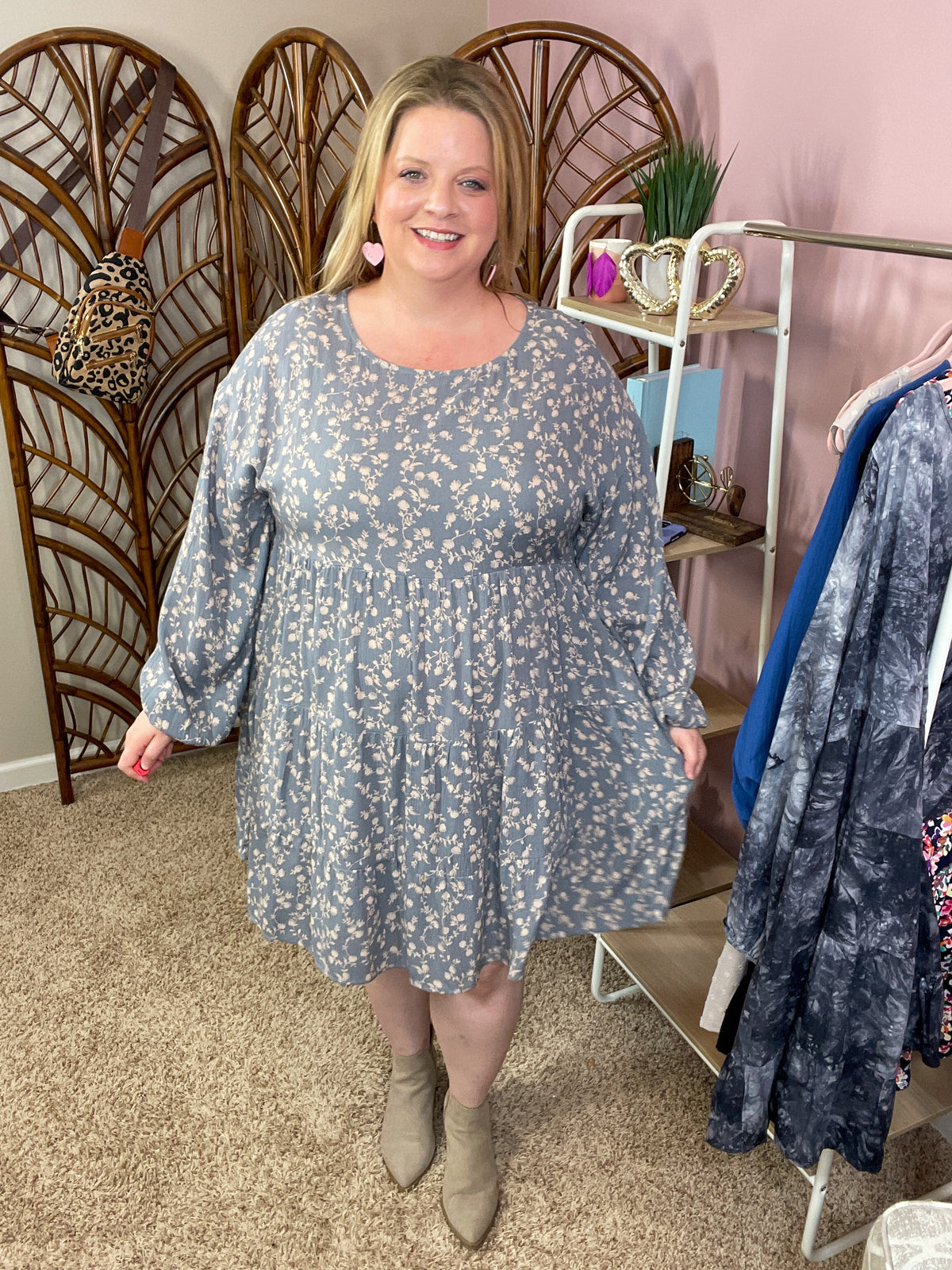 Night to Remember Dress - Cement Blue