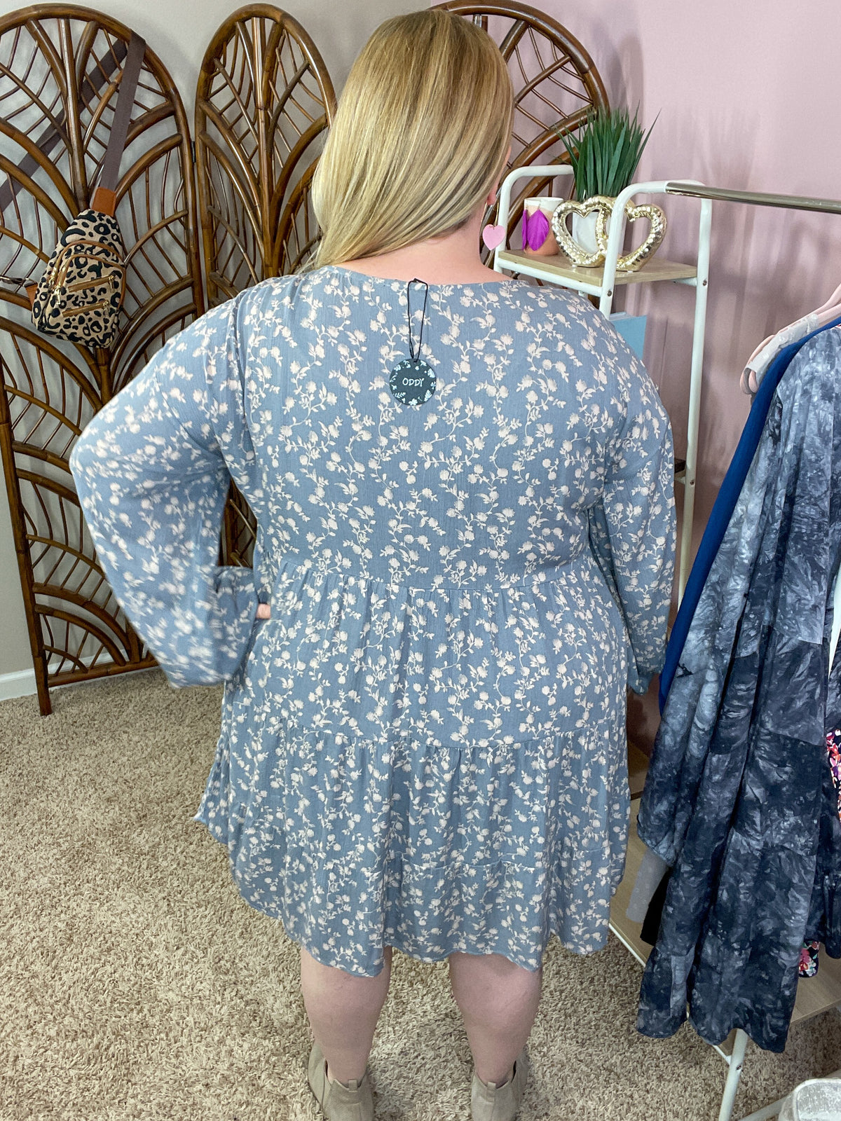 Night to Remember Dress - Cement Blue