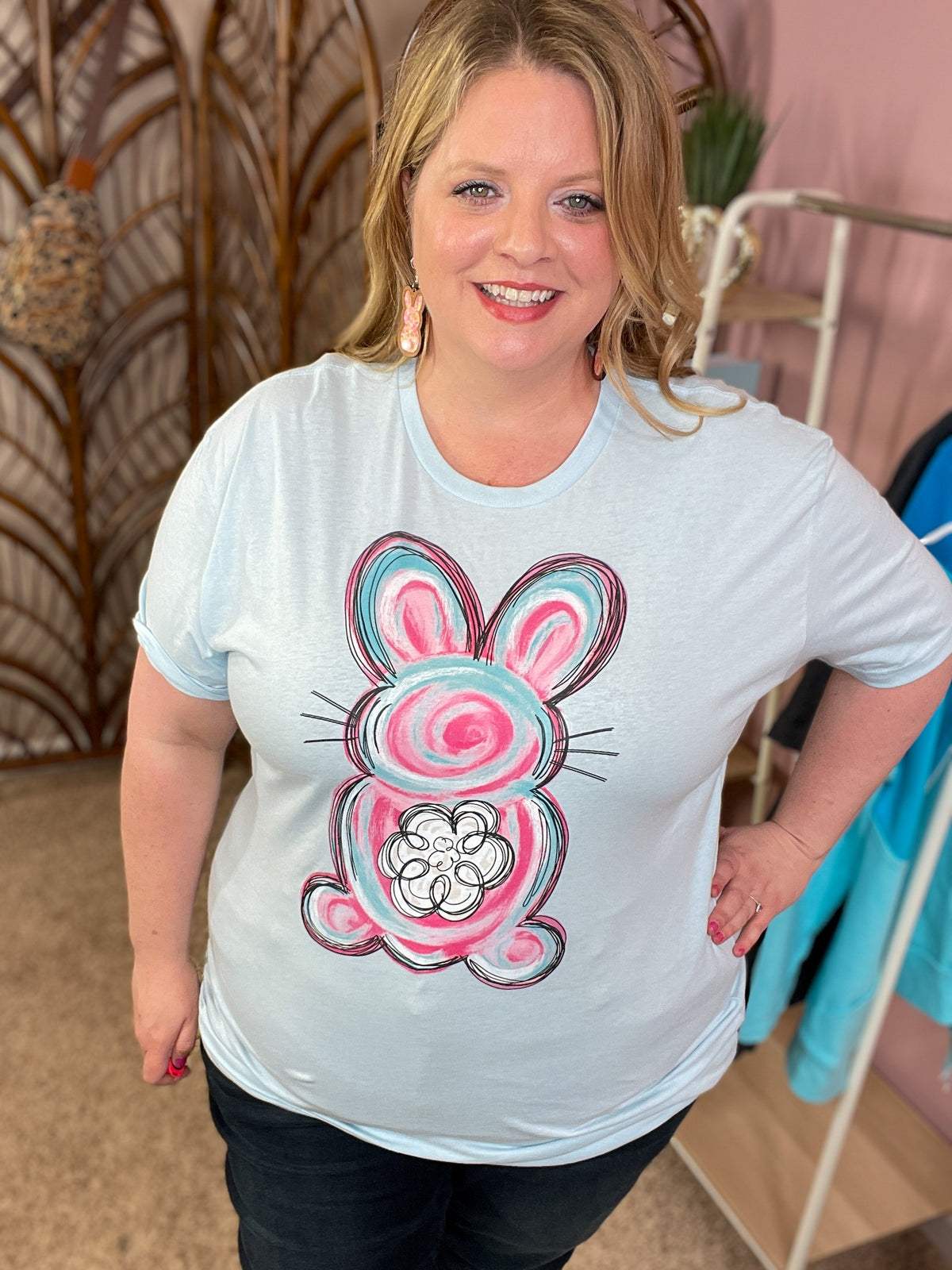 No Bunny Knows Graphic Tee - Ice Blue