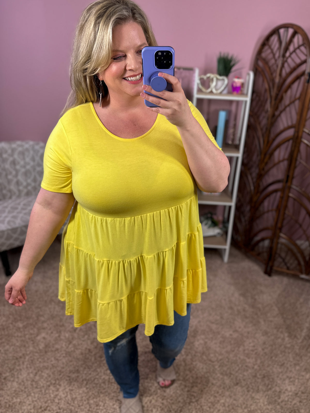 Summer Classics Tiered Top - Yellow