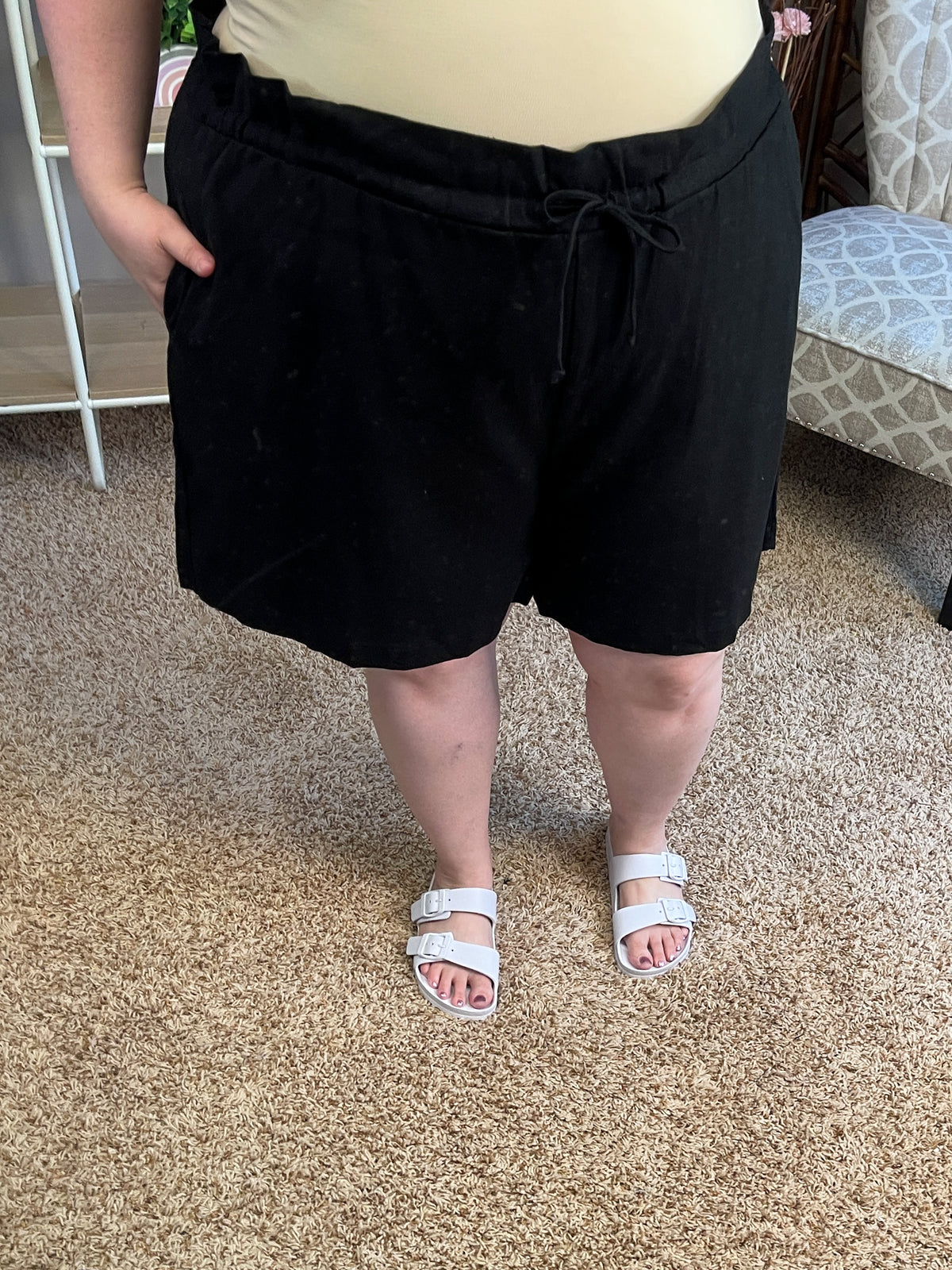 Dance Party Paper Bag Shorts - Black