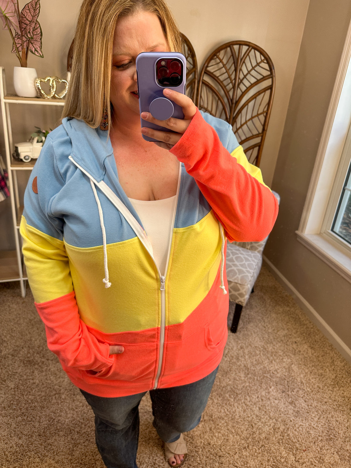 Nothing in My Way Fullzip Colorblock Hoodie