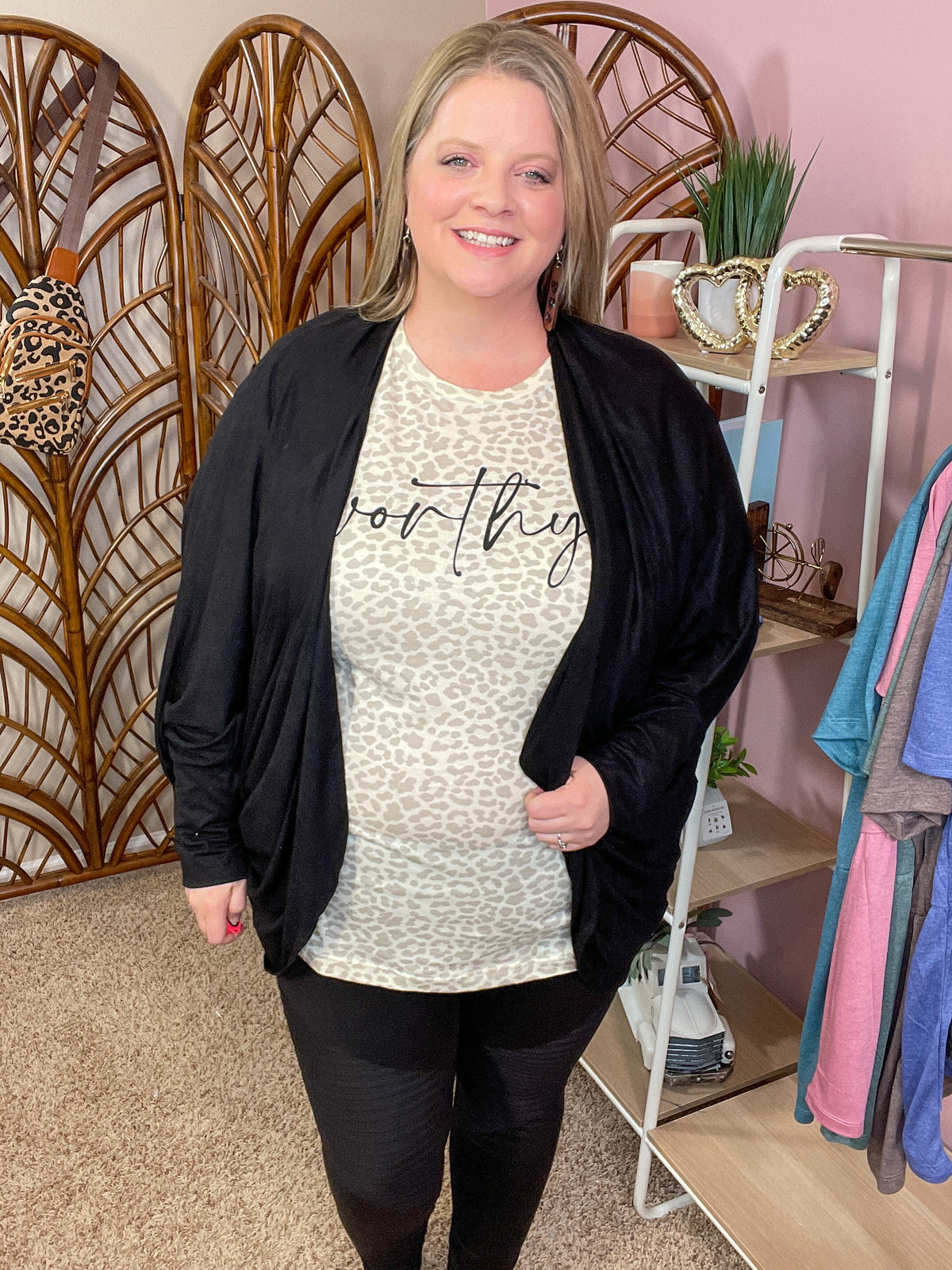 Extra Coverage Cocoon Cardigan - Black