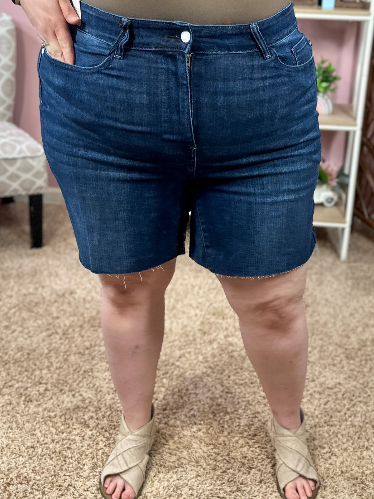 Wind in My Hair Cutoff Denim Shorts - Judy Blue