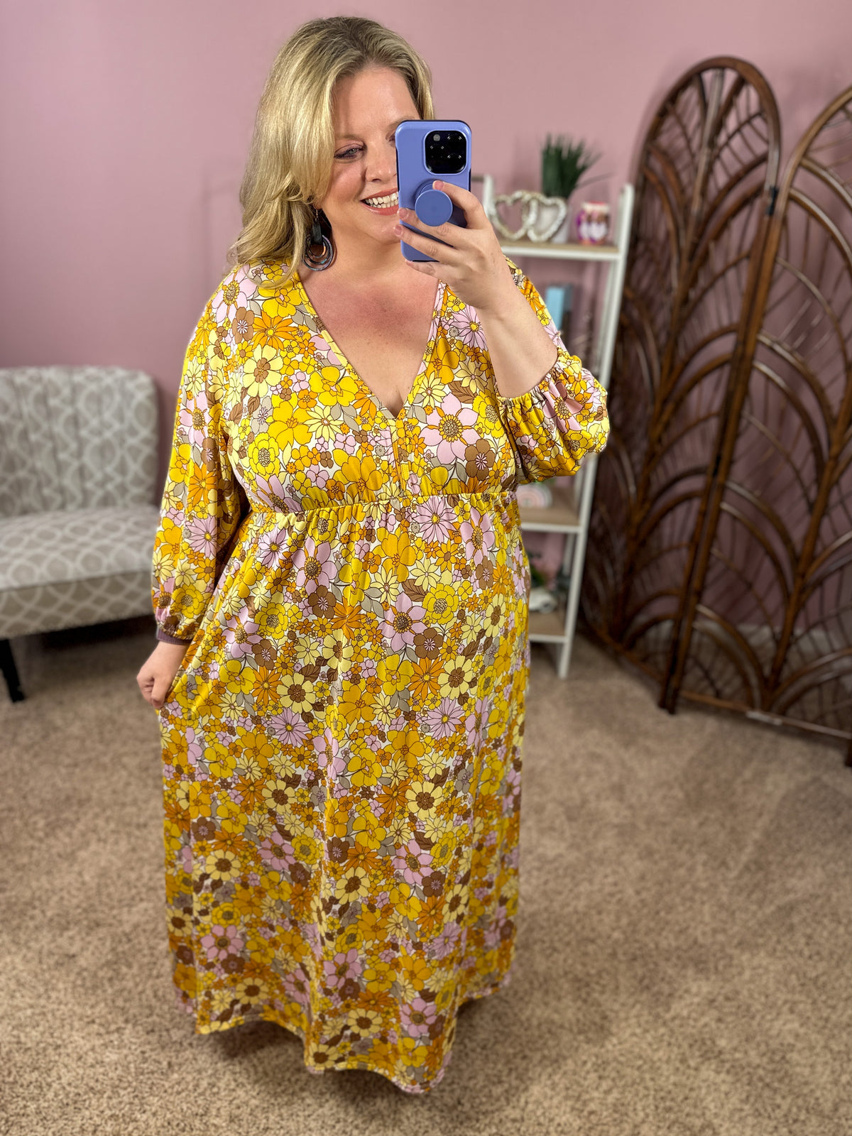 Well Hello Sunshine Maxi Dress - Happy Floral