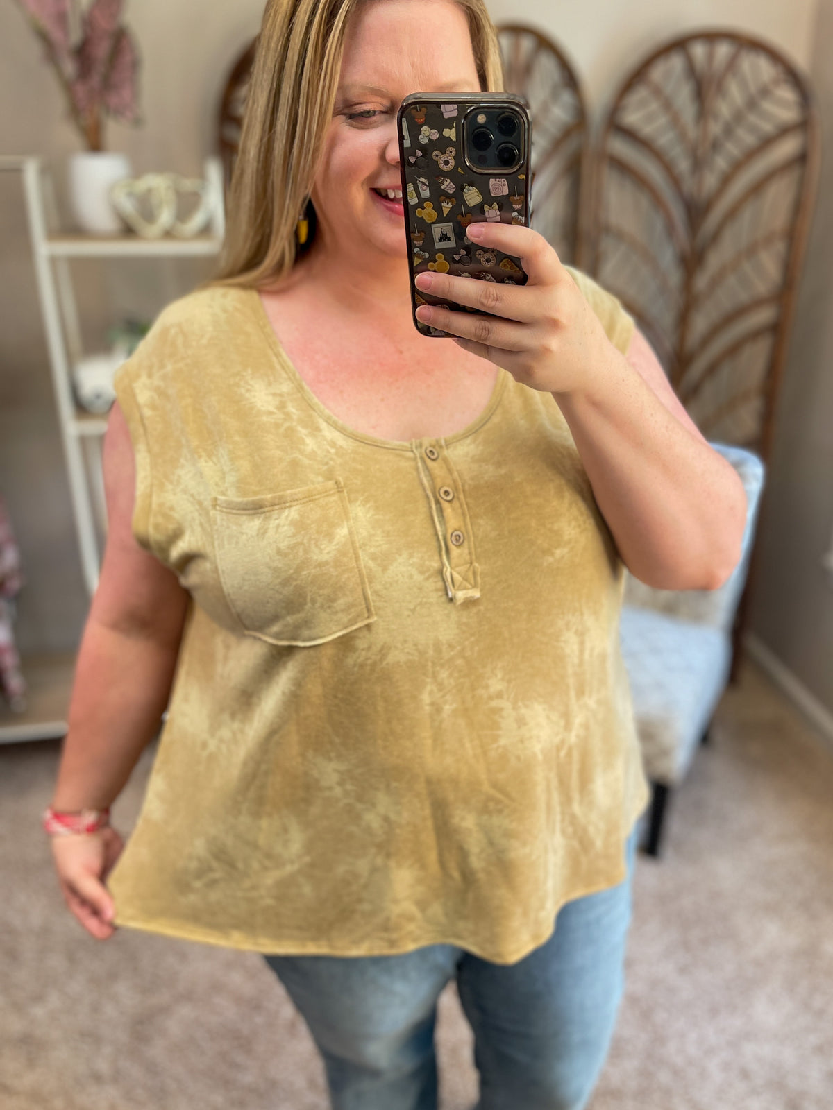Blend Right In Tank - Dyed Mustard