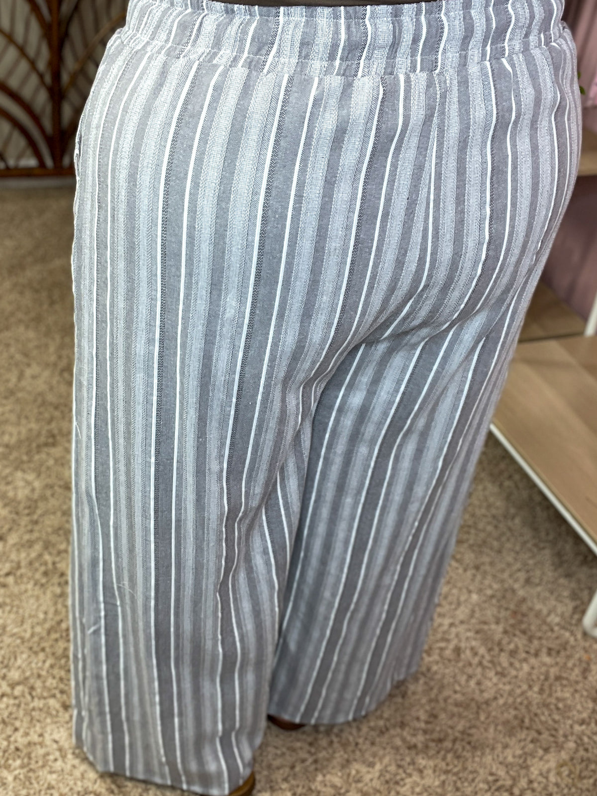 Easy Going Wide Leg Pants - Gray